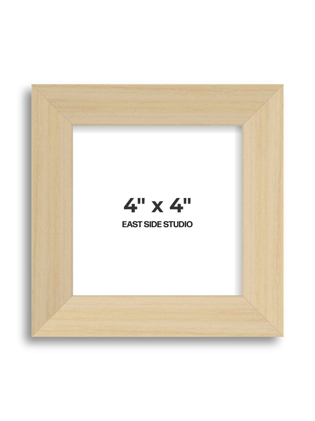 Natural Wood 4" x 4" picture frame