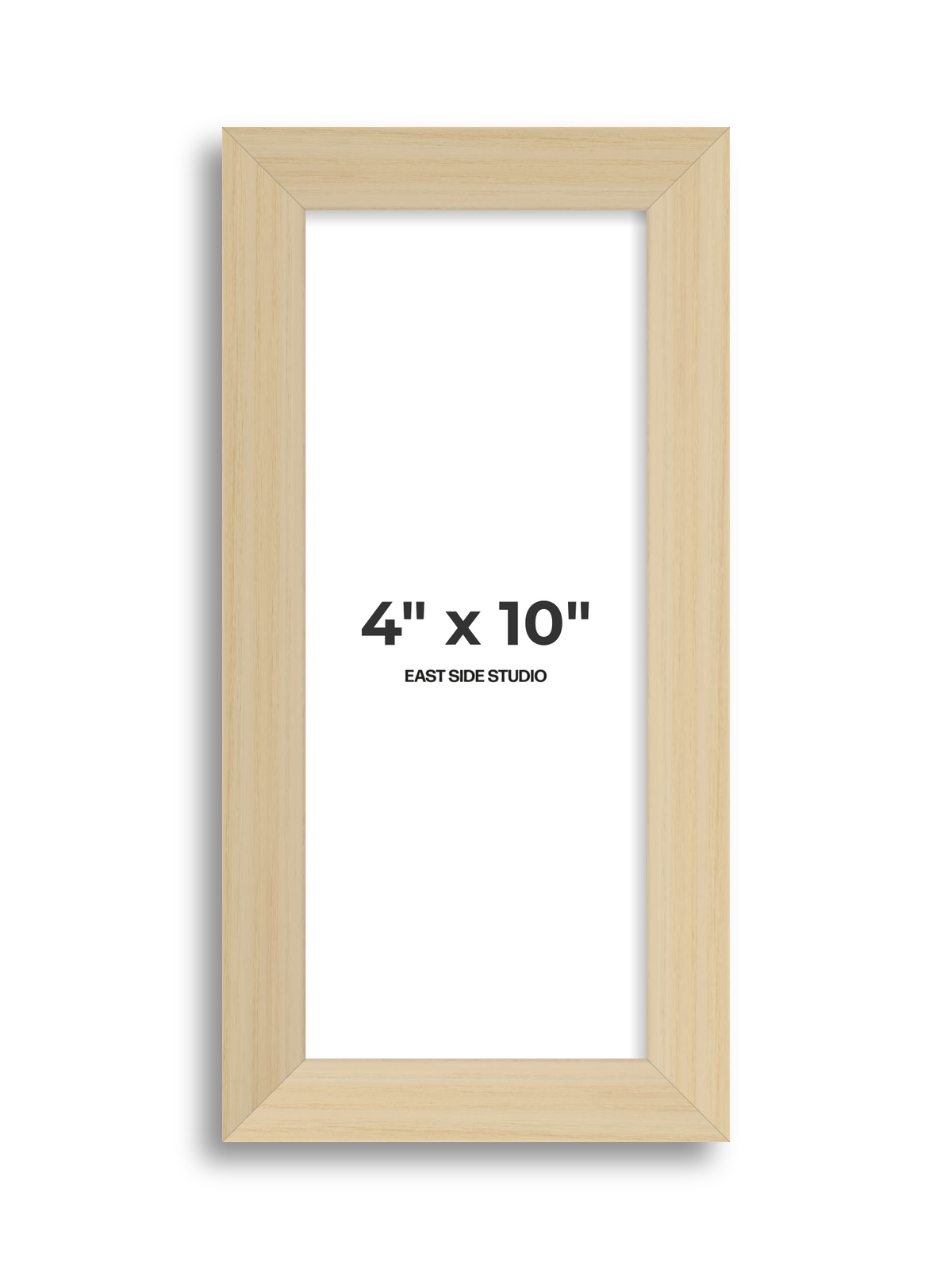 Natural Wood 4" x 10" picture frame