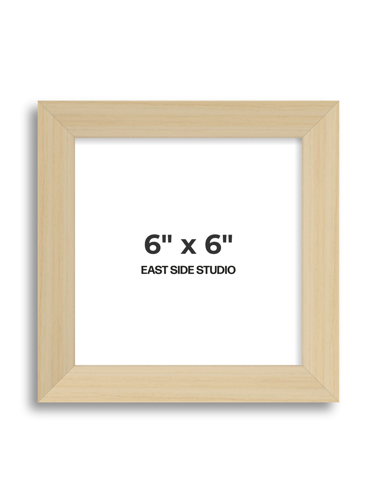 Natural Wood 6" x 6" picture frame