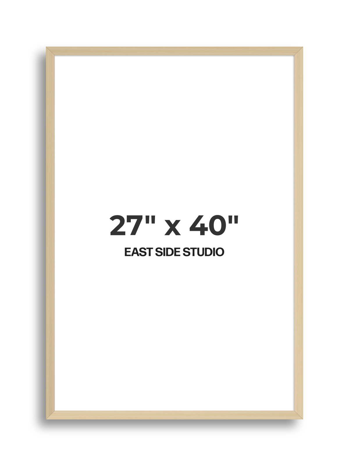 Natural Wood 27" x 40" picture frame