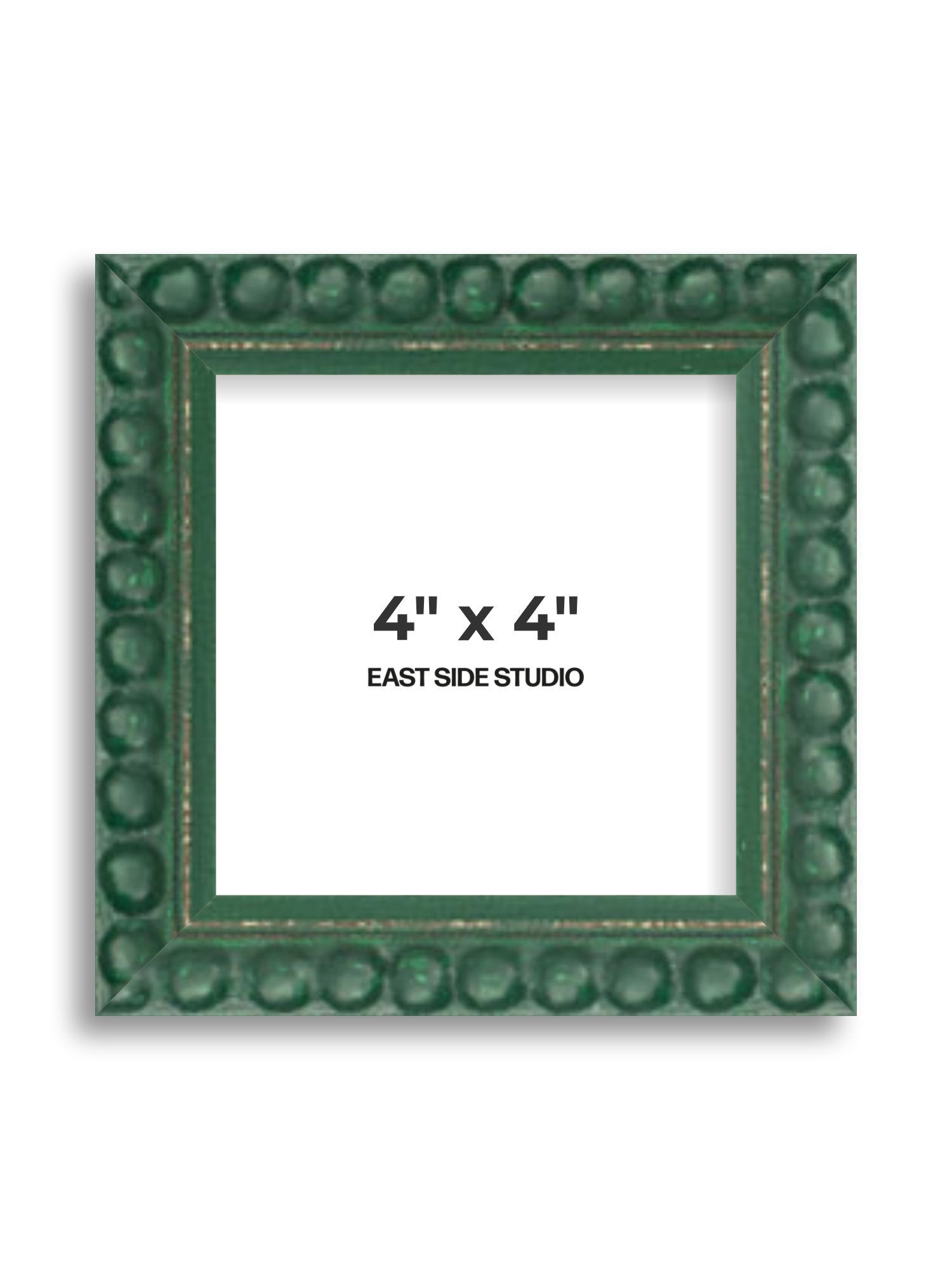 Dark Green Bobbin 4" x 4" picture frame