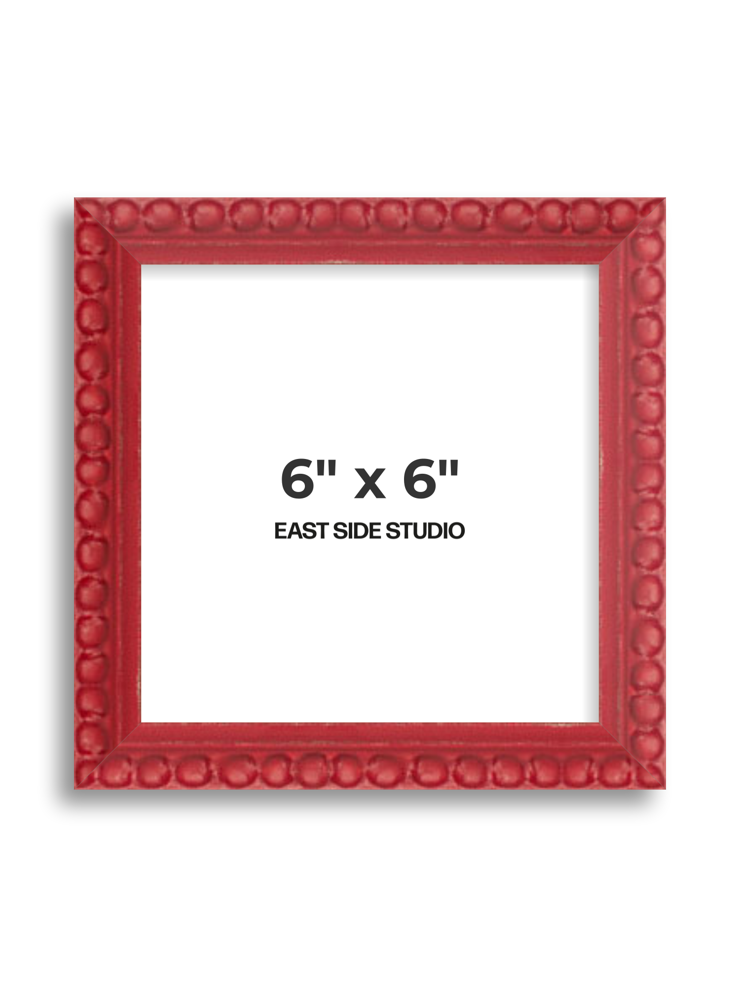 Cherry Red Bobbin 6" x 6" picture frame