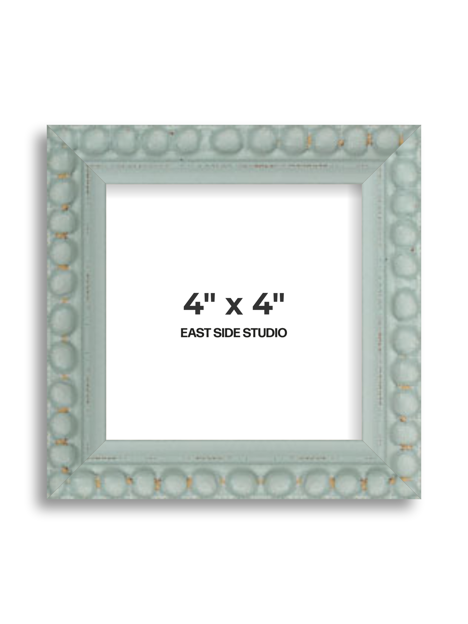 Sea Foam Grey Bobbin 4" x 4" picture frame