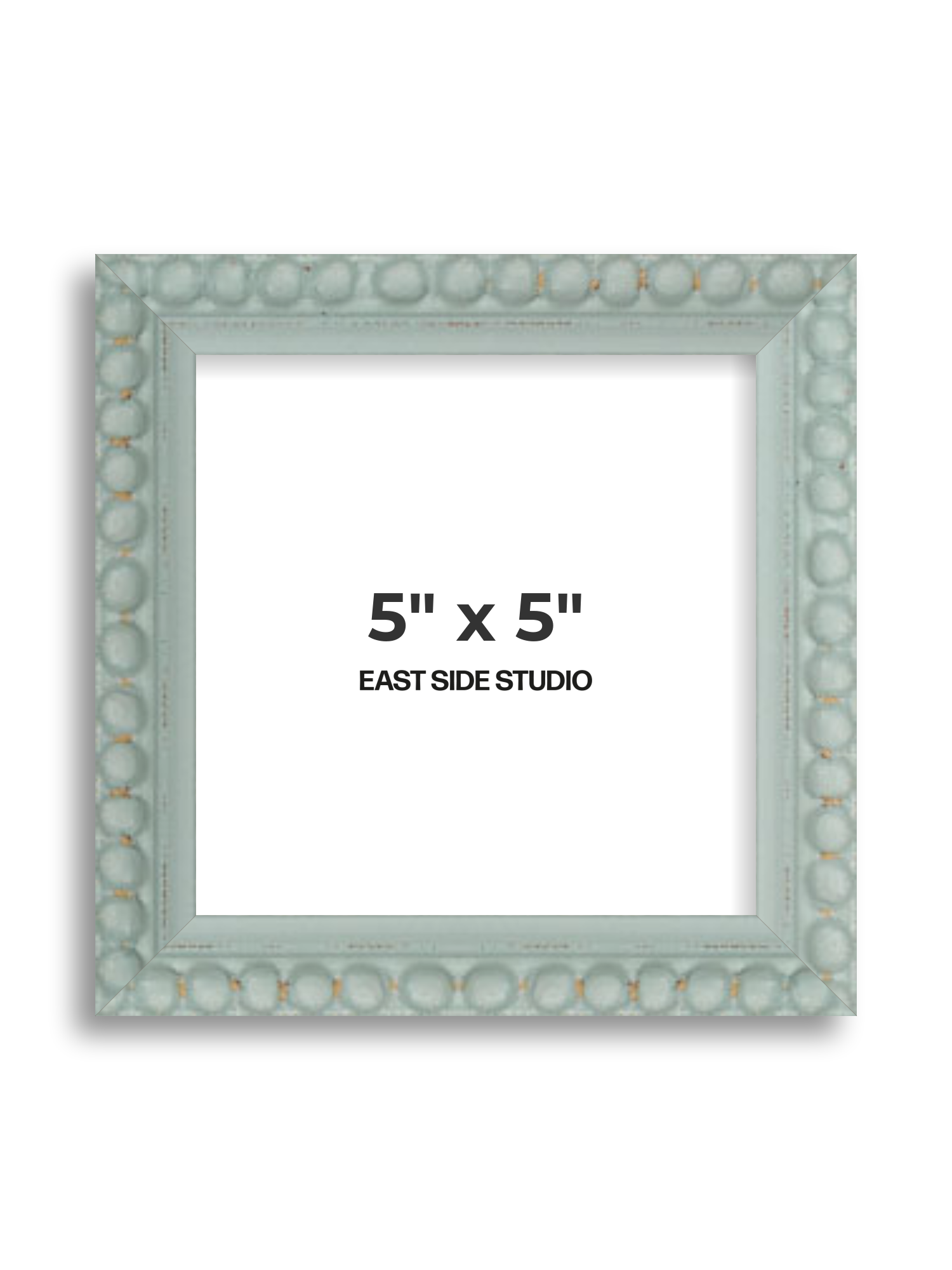 Sea Foam Grey Bobbin 5" x 5" picture frame