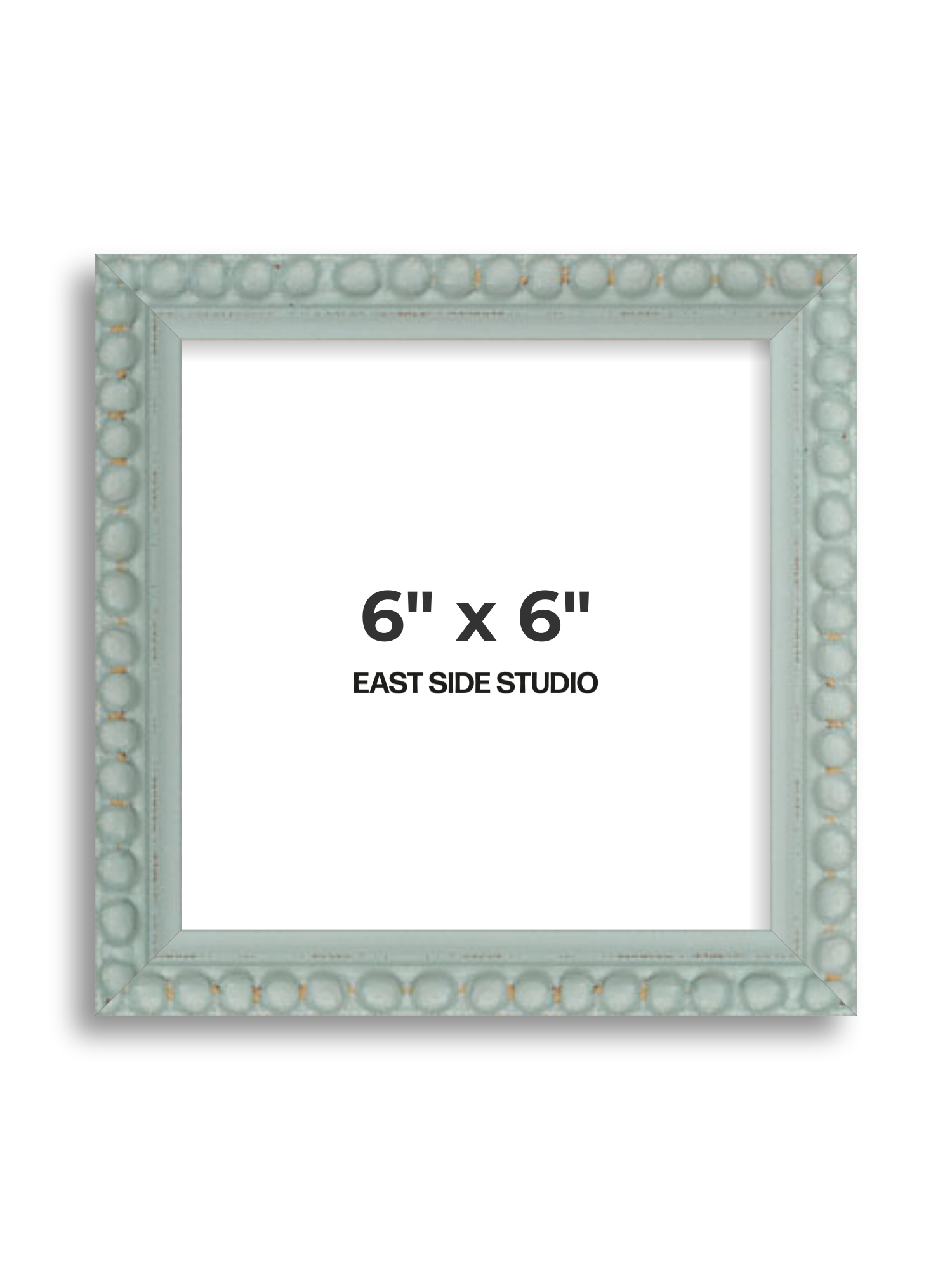 Sea Foam Grey Bobbin 6" x 6" picture frame