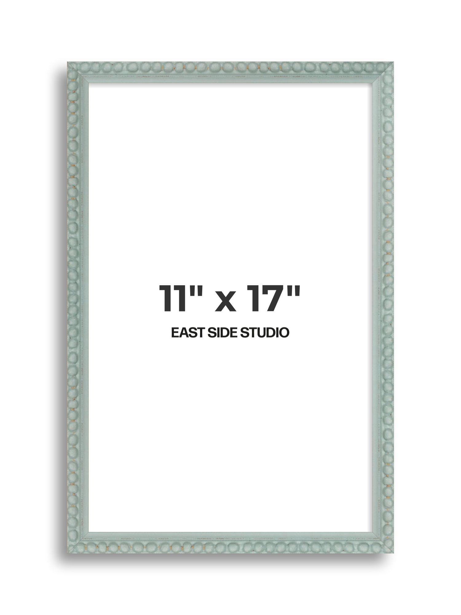 Sea Foam Grey Bobbin 11" x 17" picture frame