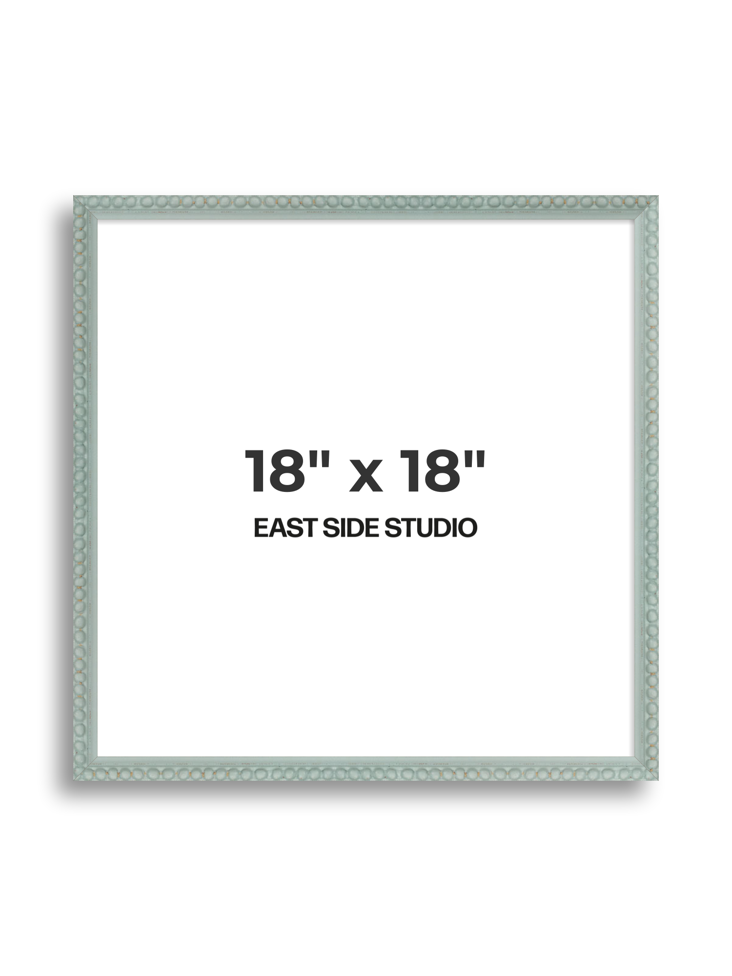 Sea Foam Grey Bobbin 18" x 18" picture frame