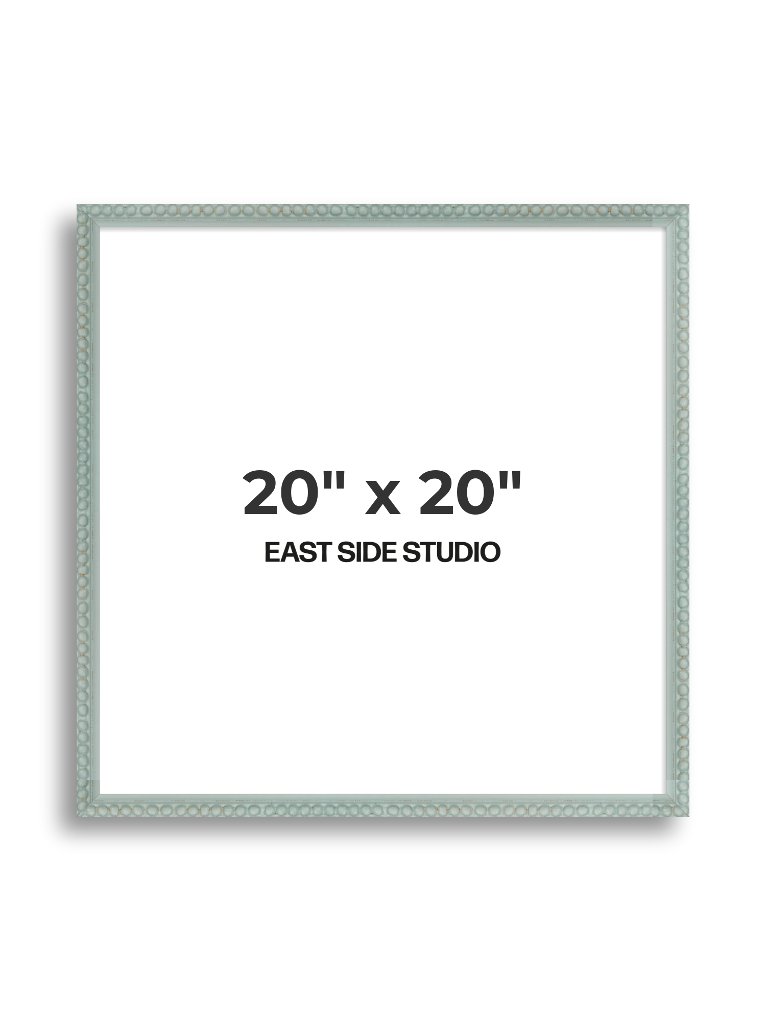 Sea Foam Grey Bobbin 20" x 20" picture frame