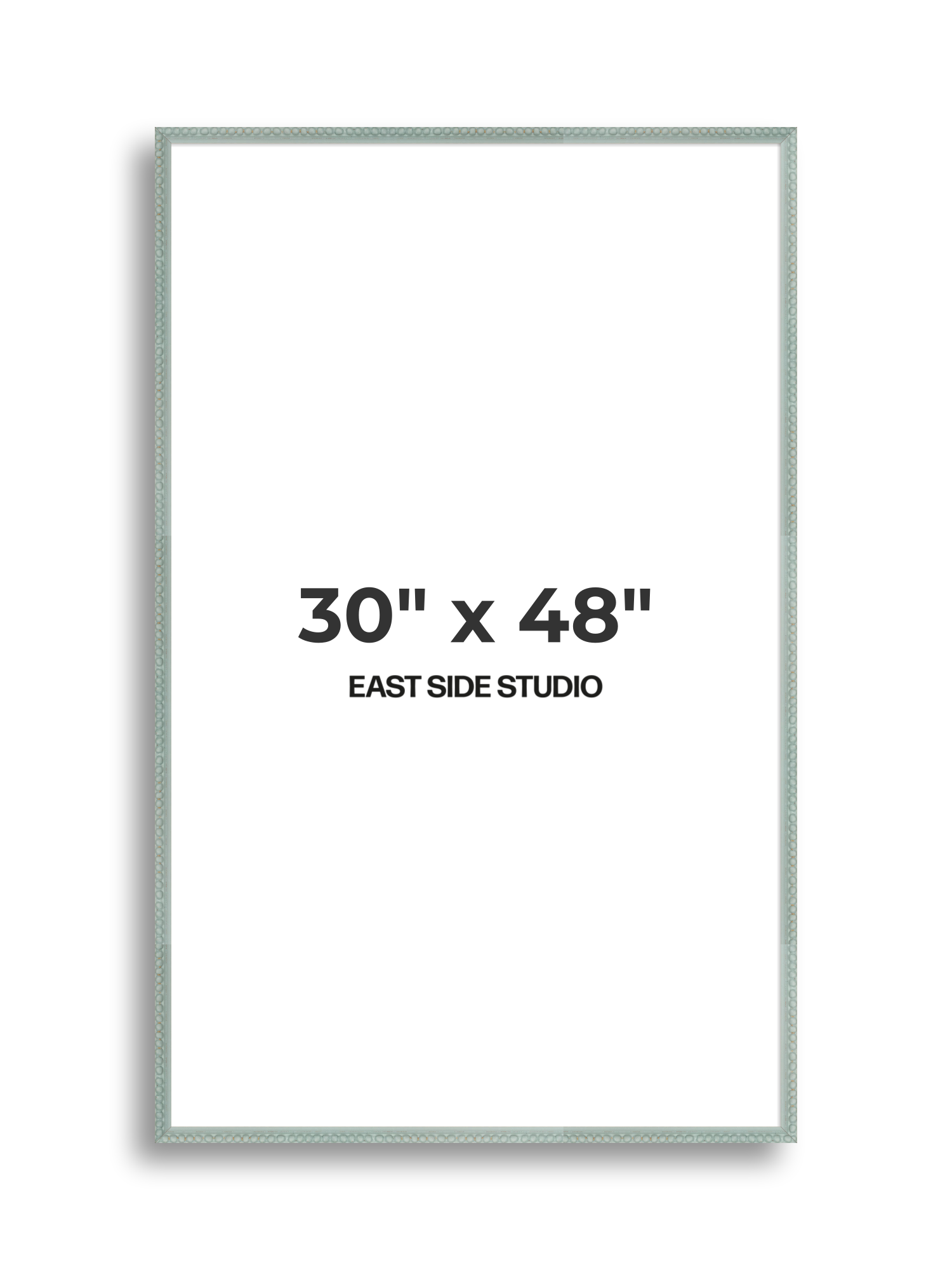 Sea Foam Grey Bobbin 30" x 48" picture frame