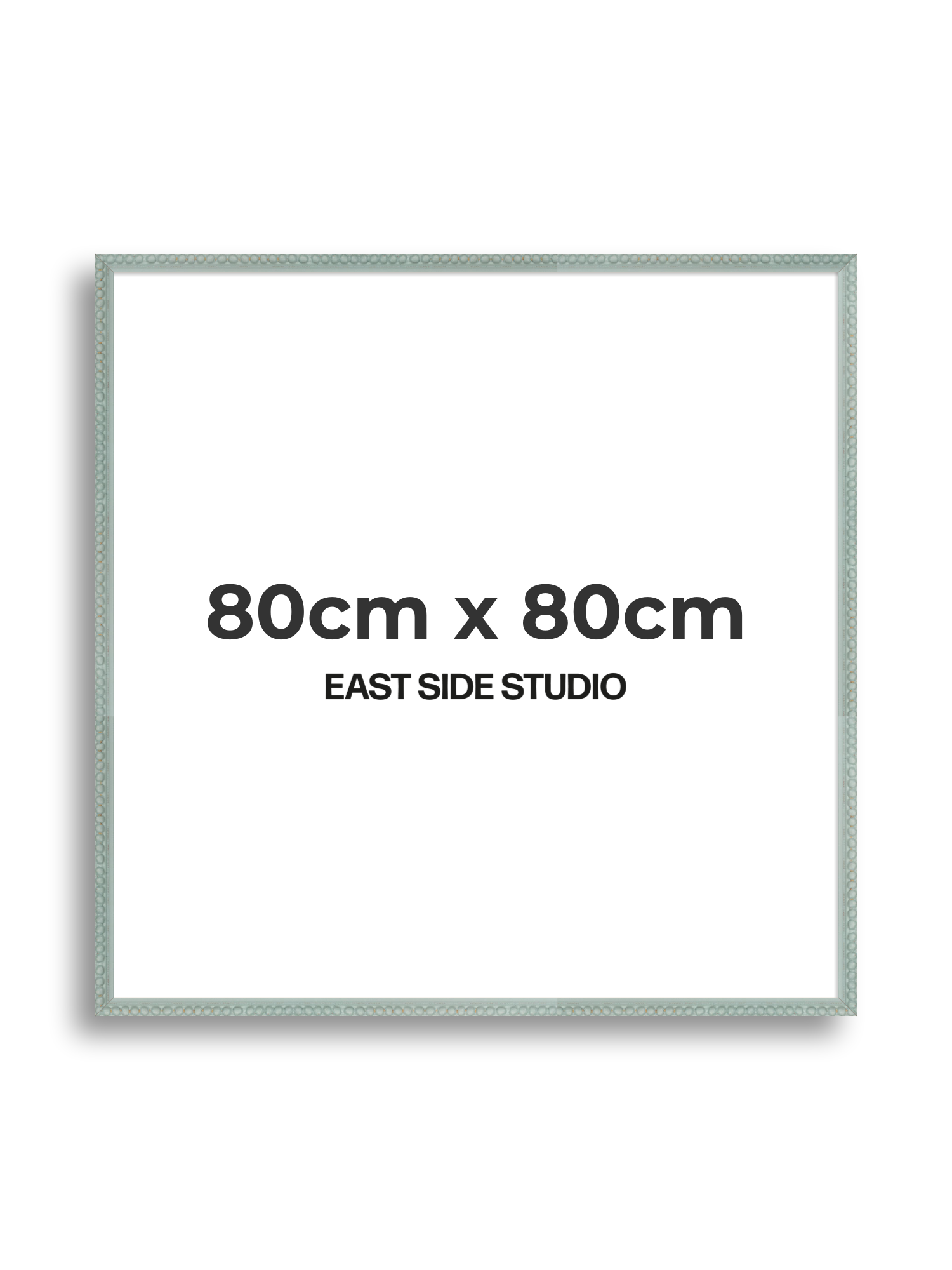 Sea Foam Grey Bobbin 80cm x 80cm picture frame