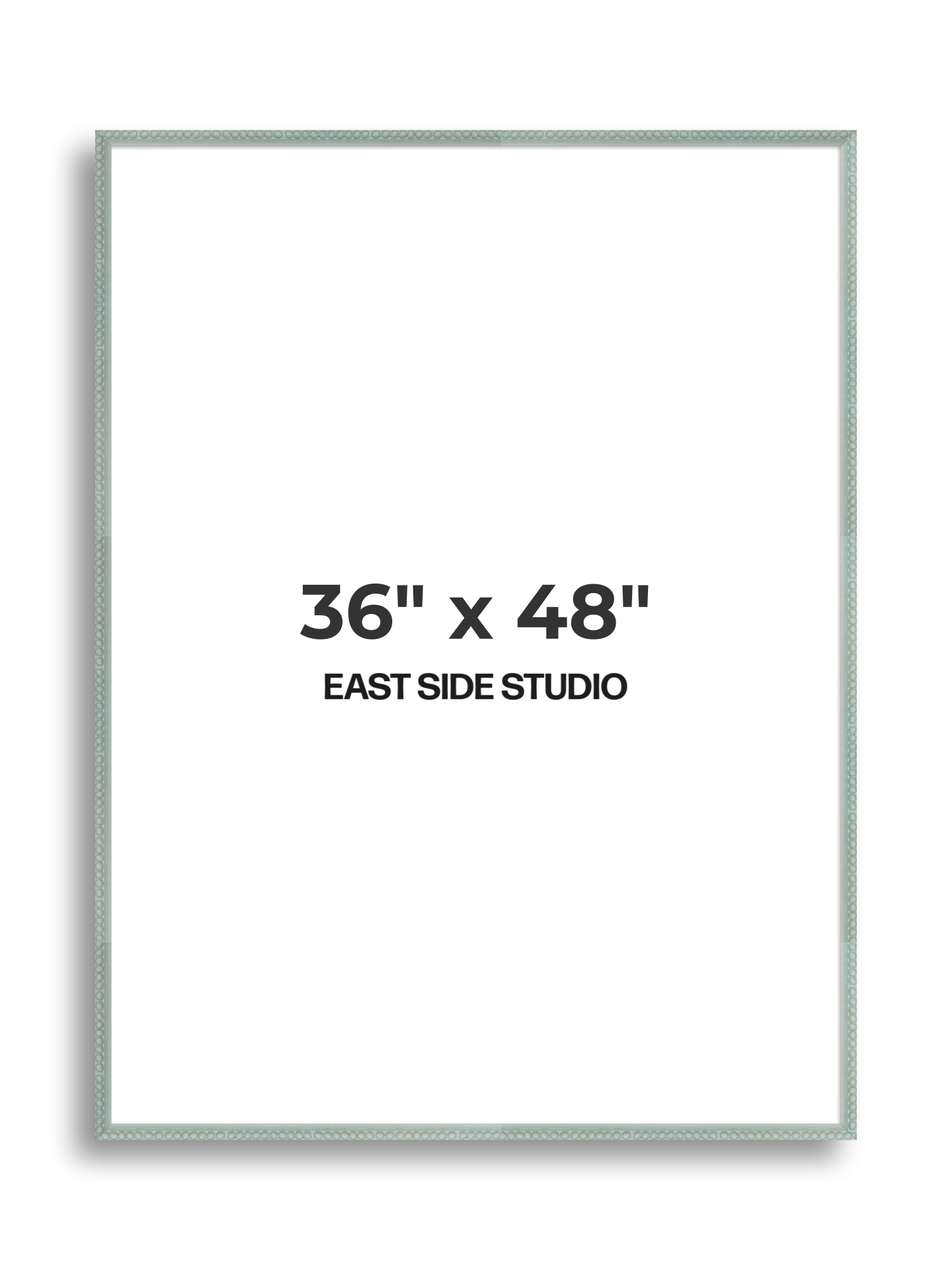 Sea Foam Grey Bobbin 36" x 48" picture frame