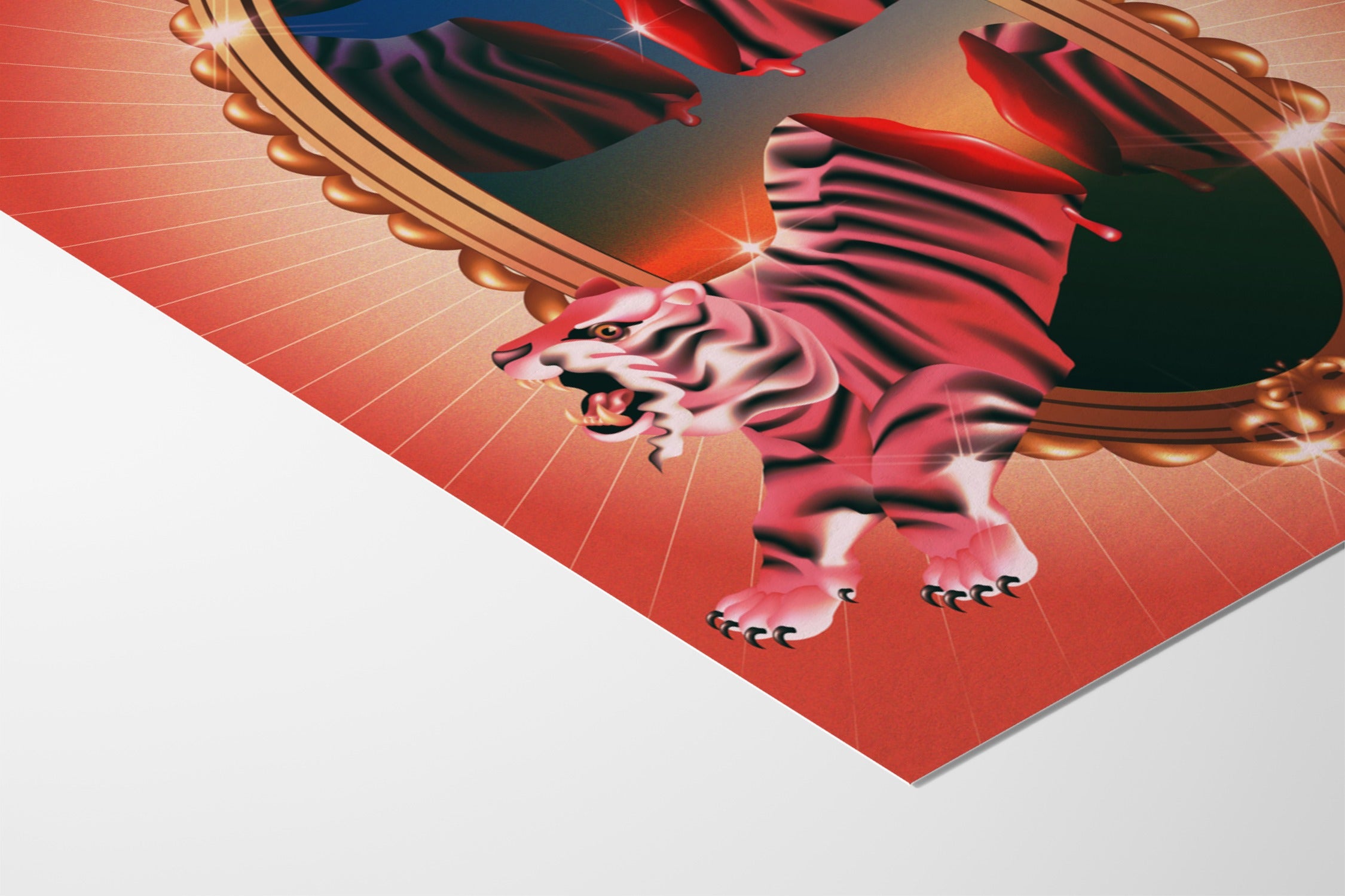 Pink Tiger's Plight - Paulina Almira - Fine Art Paper 200gsm |frame=Fine Art Paper 200gsm|