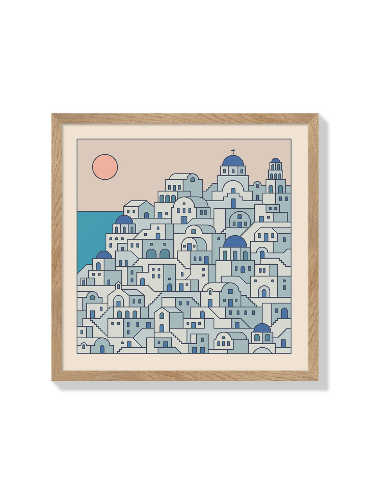 Settlements 02 – Santorini, Greece - Rick Crane - Natural Frame [Style = Natural Frame] |frame=Natural Frame|