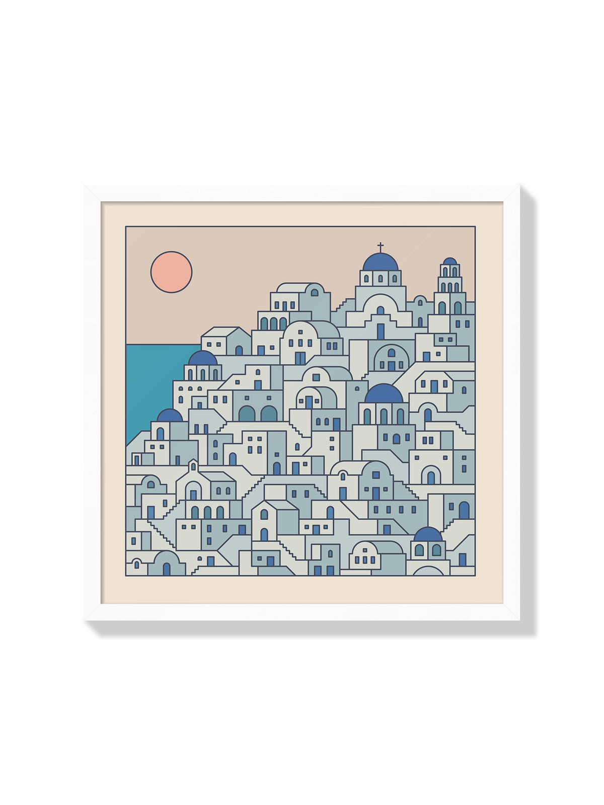 Settlements 02 – Santorini, Greece - Rick Crane - White Frame [Style = White Frame] |frame=White Frame|