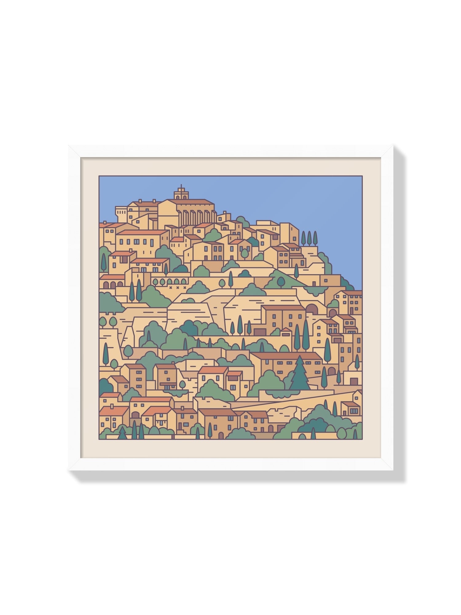 Settlements 12 – Gordes, France - Rick Crane - White Frame |frame=White Frame|