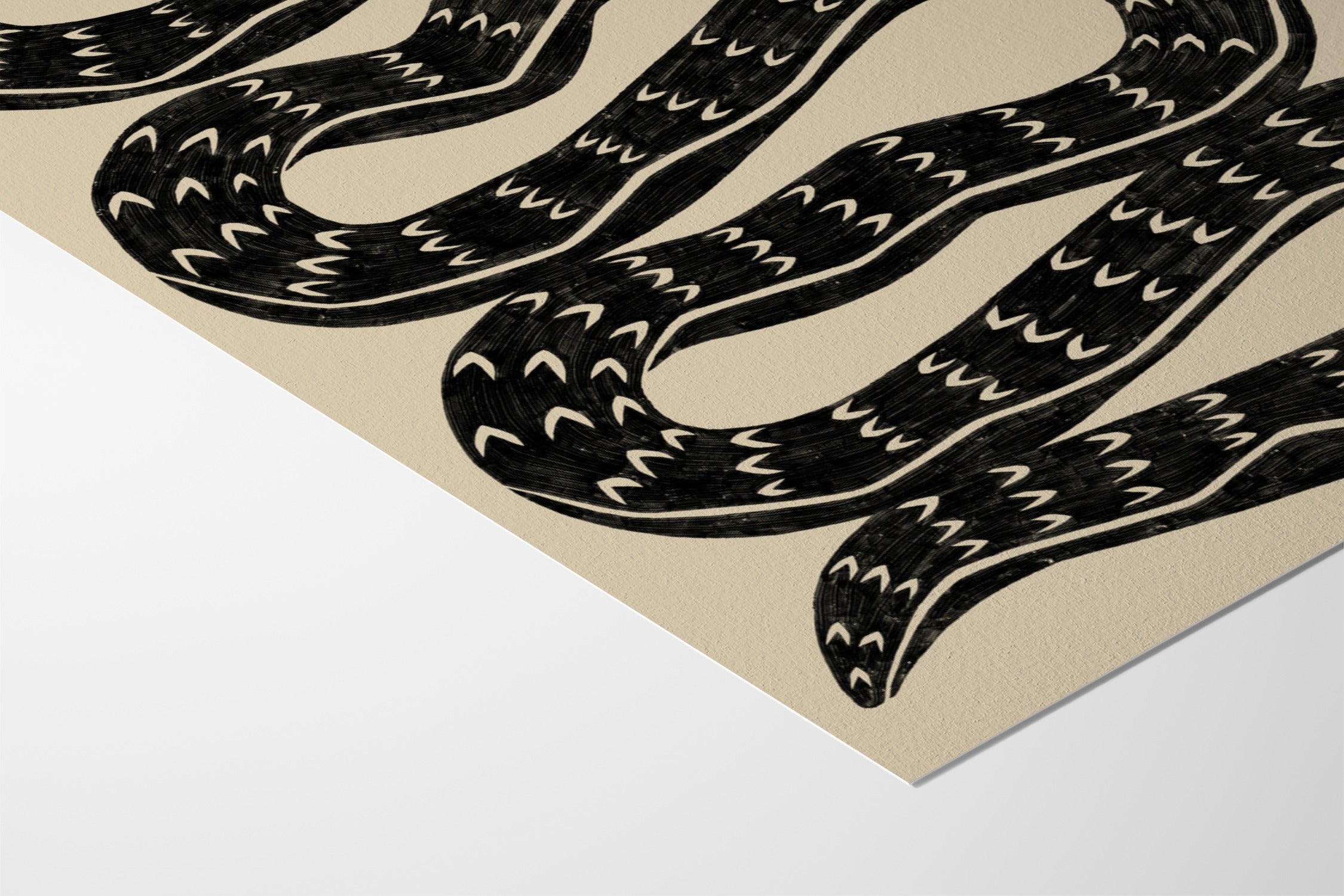 Snake - Black - Manne Jalilian - Hahnemuhle German Etching 310gsm |frame=Hahnemuhle German Etching 310gsm|