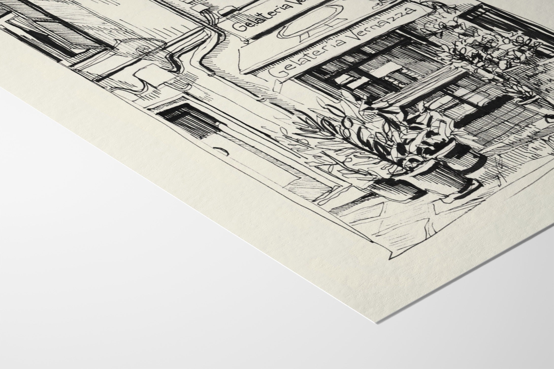 Sun On Gelateria Verriazza - Emma Louise - Fine Art Paper 200gsm |frame=Fine Art Paper 200gsm|