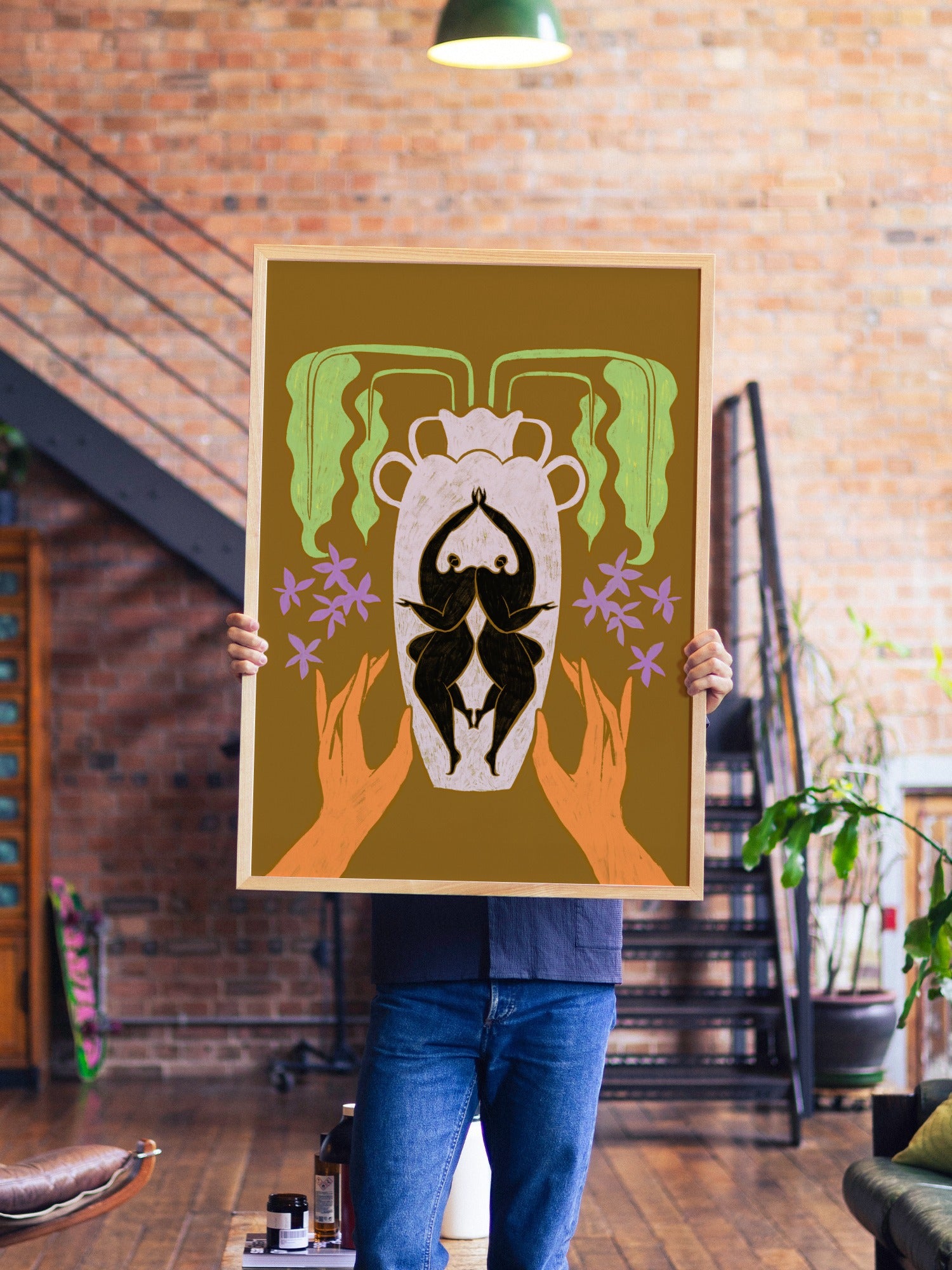 Vase Collection Better Together - Arty Guava - A1 - Natural Wood Frame |frame=A1 - Natural Wood Frame| |type=lifestyle|