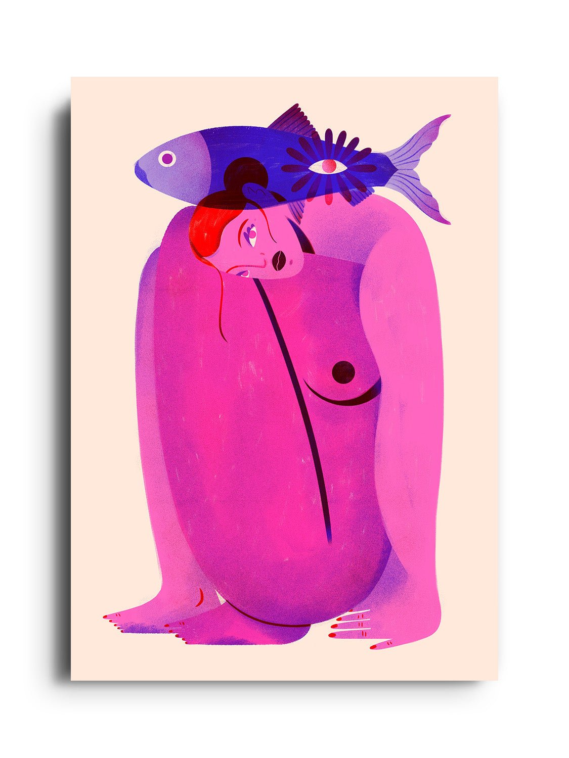 A Fish on the Back - Erika Lourenço - East Side Studio - Art Prints