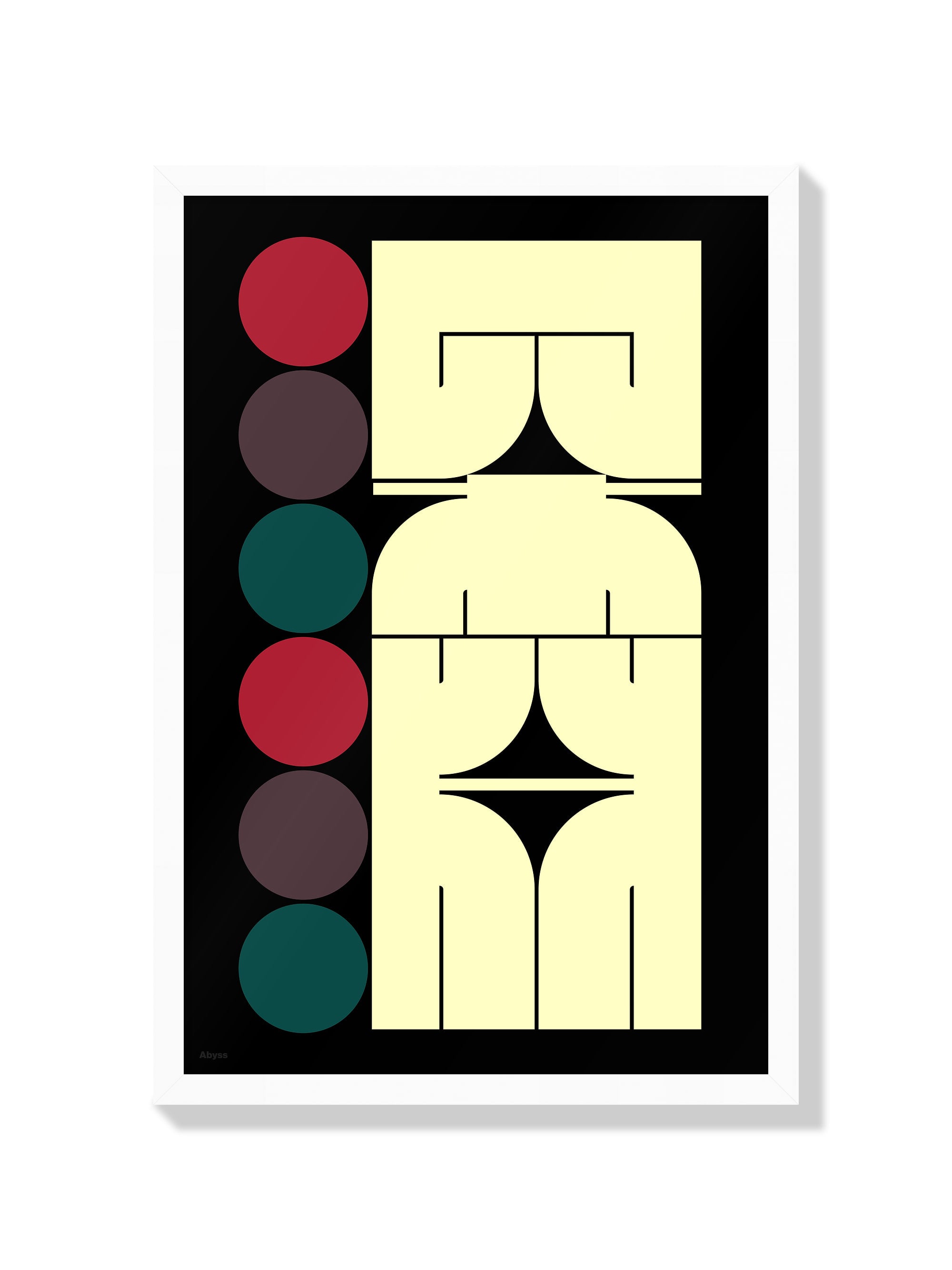 "深淵#2 (Abyss)" by Kenichi Minami, fine art print in white frame, contemporary abstract artwork. |frame=White Frame|