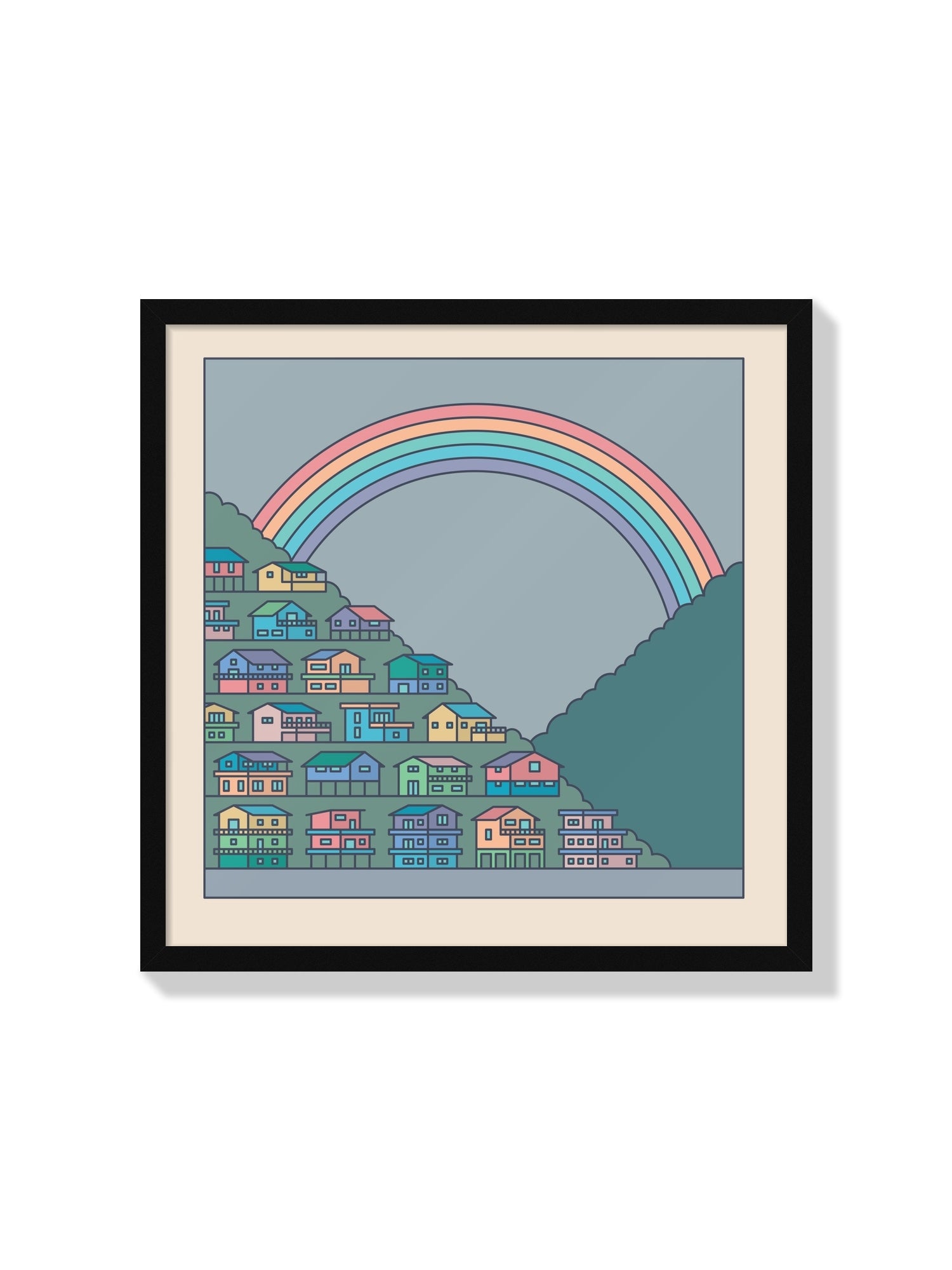"Settlements 05 – Baguio, Philippines" by Rick Crane, fine art print in Black Frame. |frame=Black Frame|