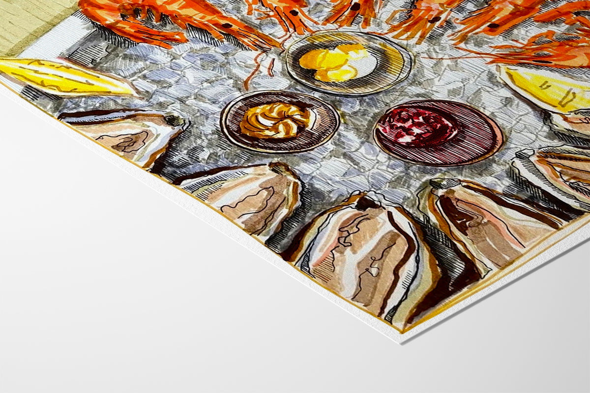 Shrimp + Oysters - Emma Louise - Hahnemuhle German Etching 310gsm |type=paper|
