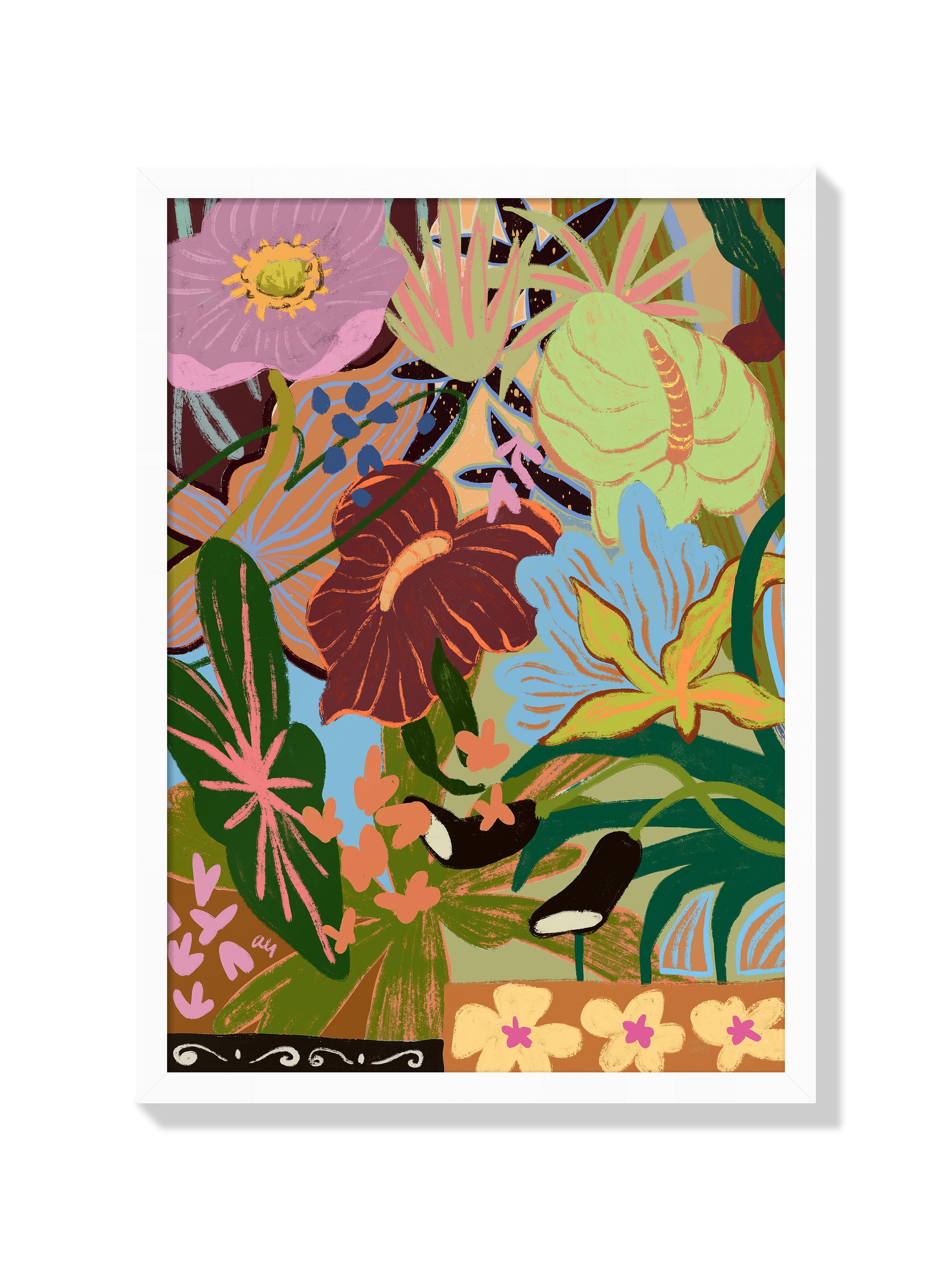Wild Bouquet - Arty Guava - White Frame |frame=White Frame|