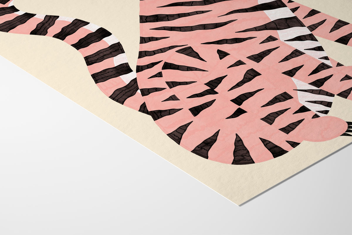 Le Tigre - White - Manne Jalilian - Fine Art Paper 200gsm |type=paper|