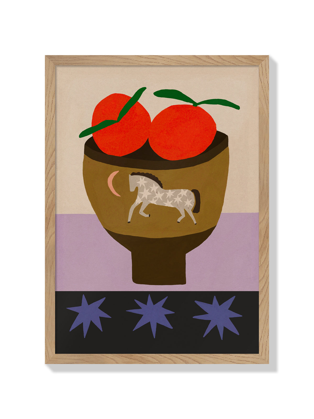 Oranges In Vase (no Border) - Sophie Deller - Natural Frame |frame=Natural Frame|