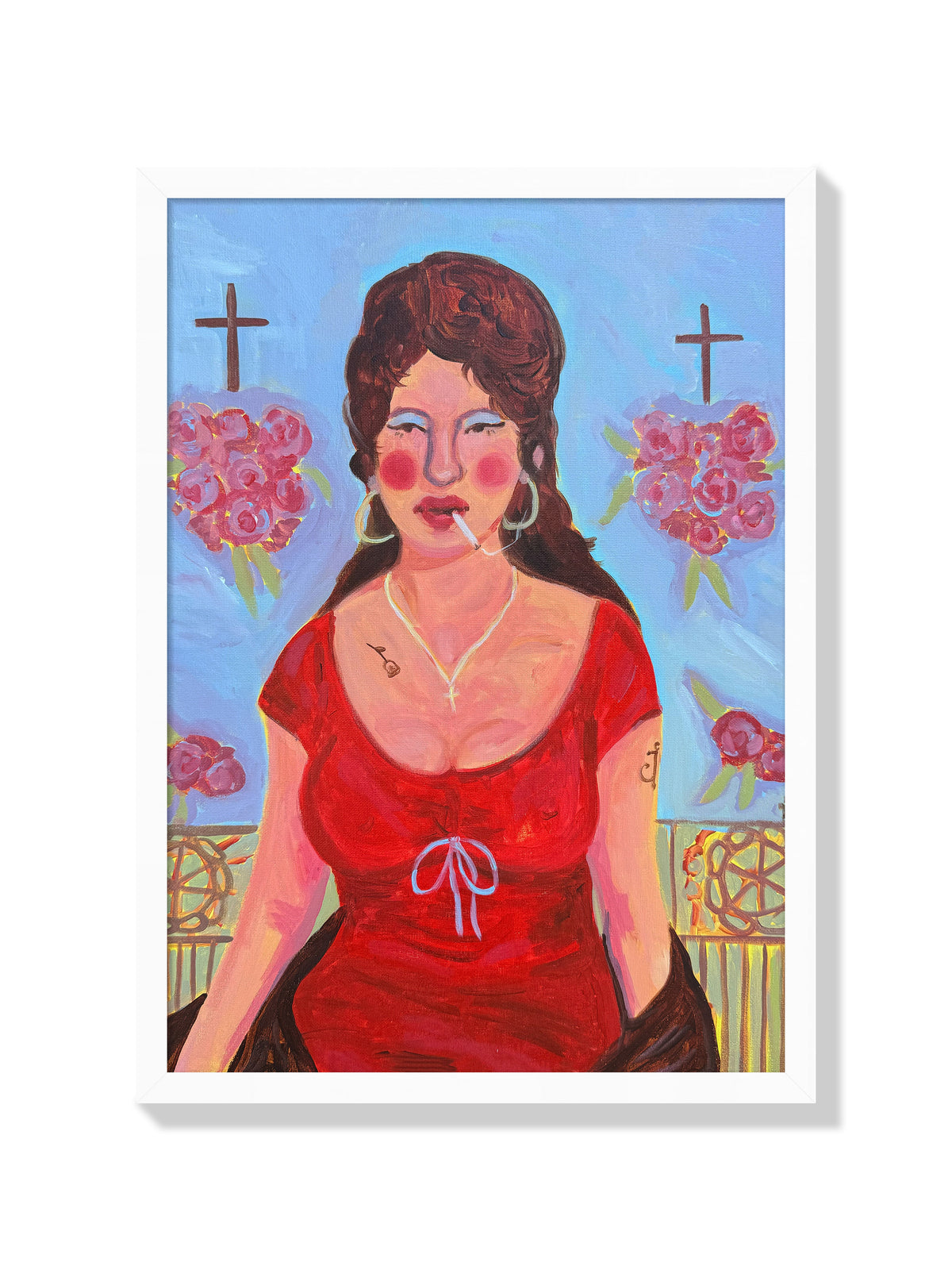 The Bigger The Hair The Closer To Jesus - Scared of Moths - White Frame |frame=White Frame|