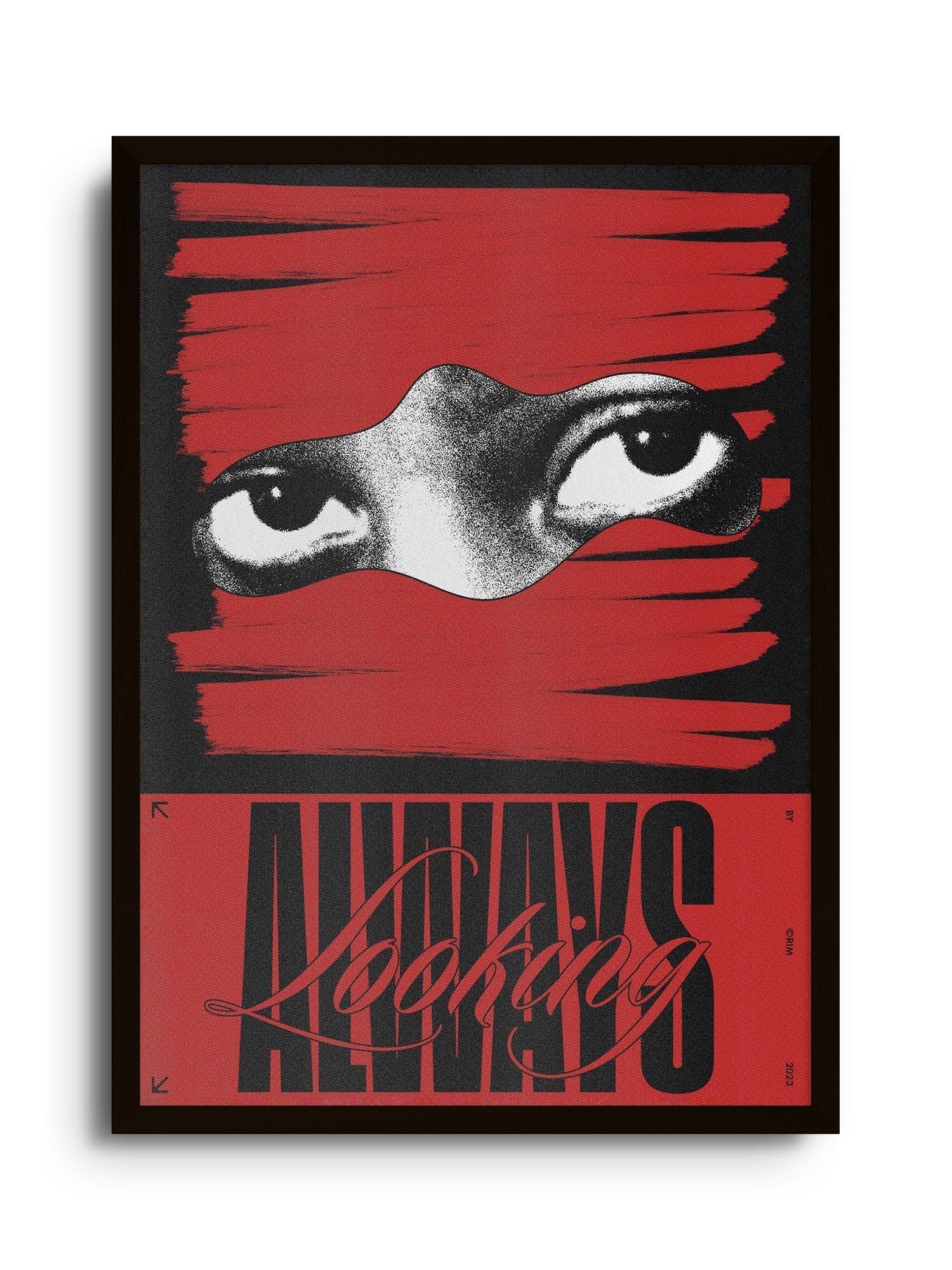 Always Looking - Red - Rīm Atelier - East Side Studio - Art Prints