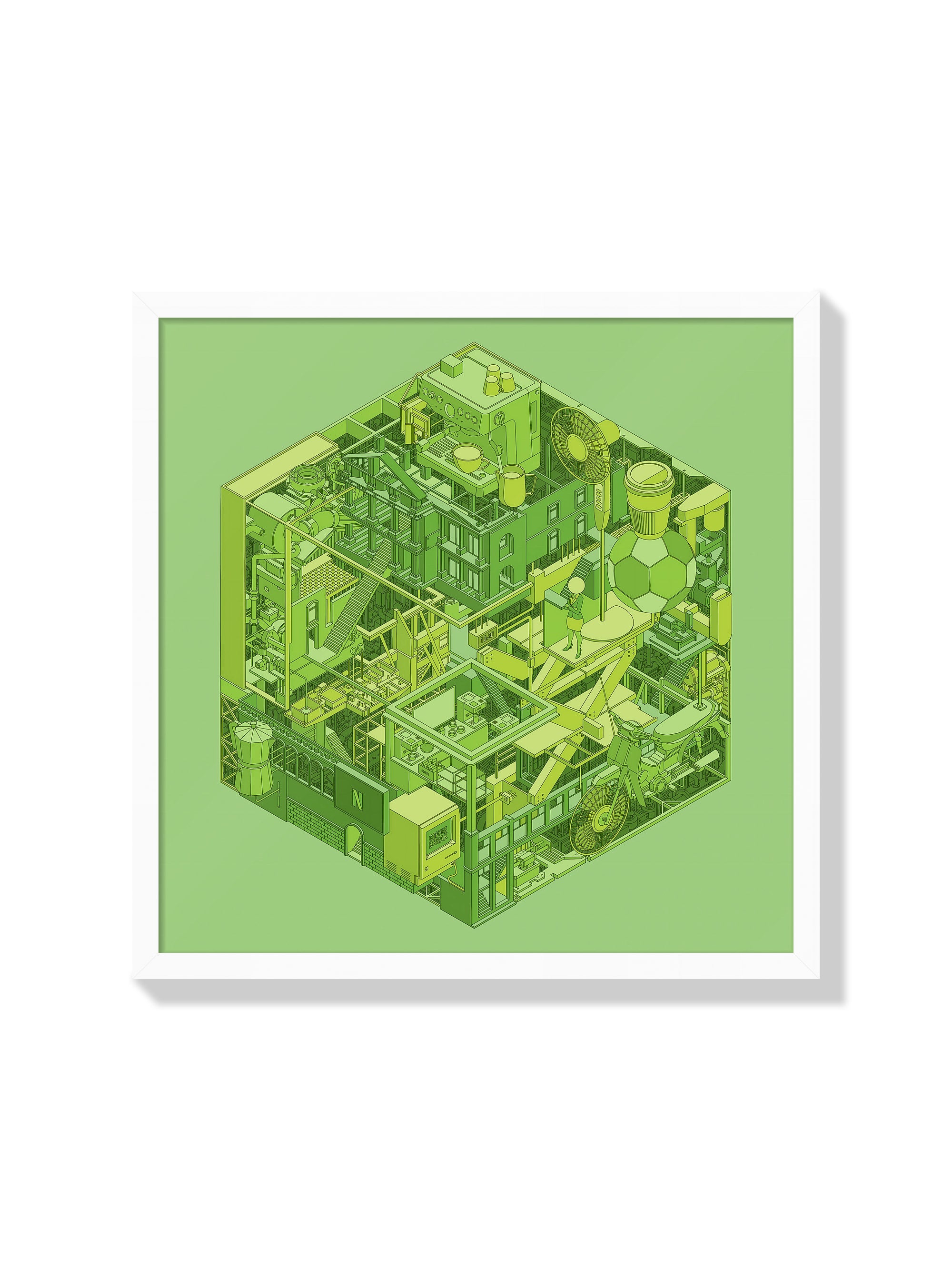 Green Coffee Break - Iván Casís Jr. - White Frame |frame=White Frame|