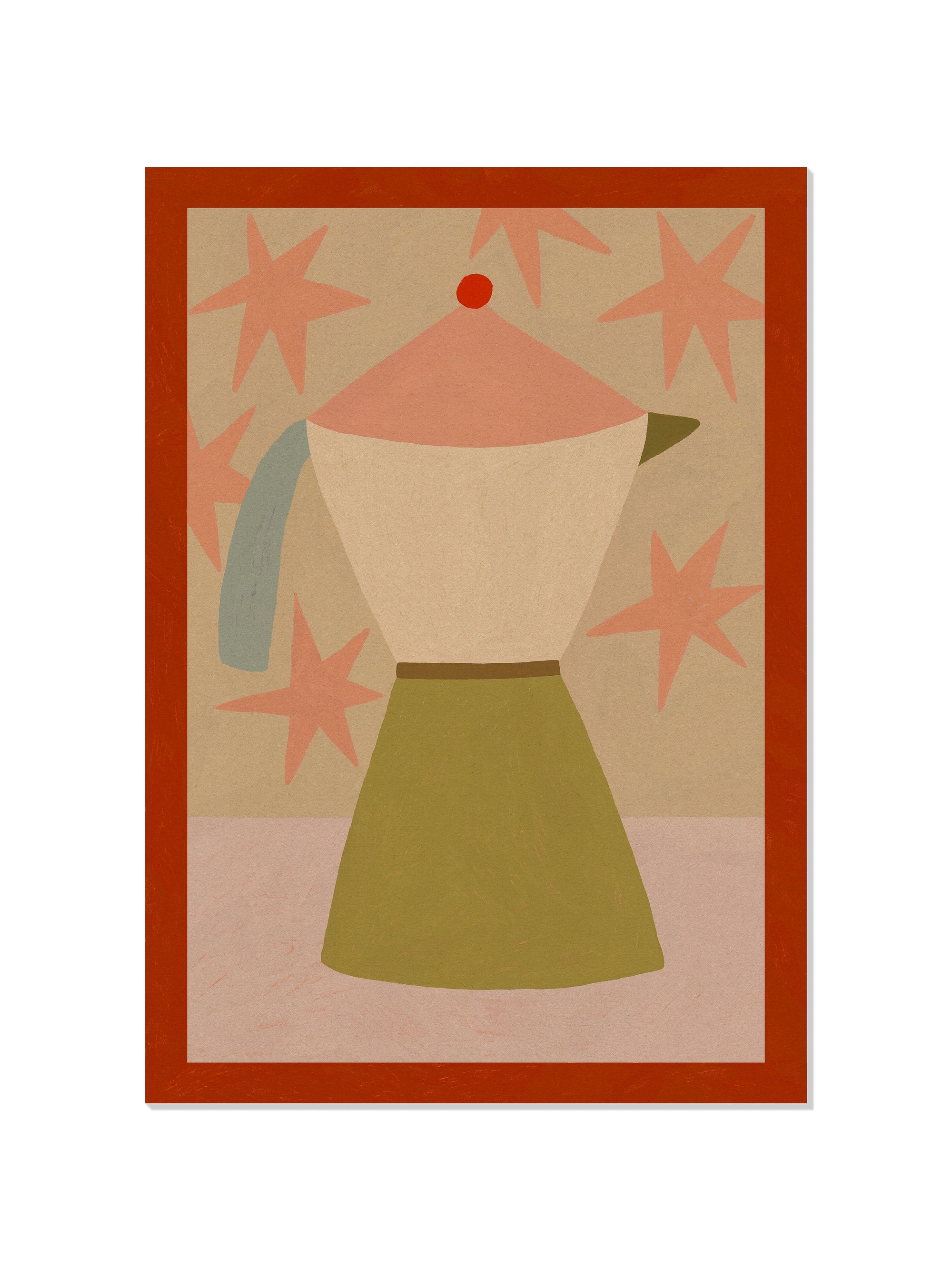 Moka Pot With Stars - Sophie Deller  - Unframed |frame=Unframed|