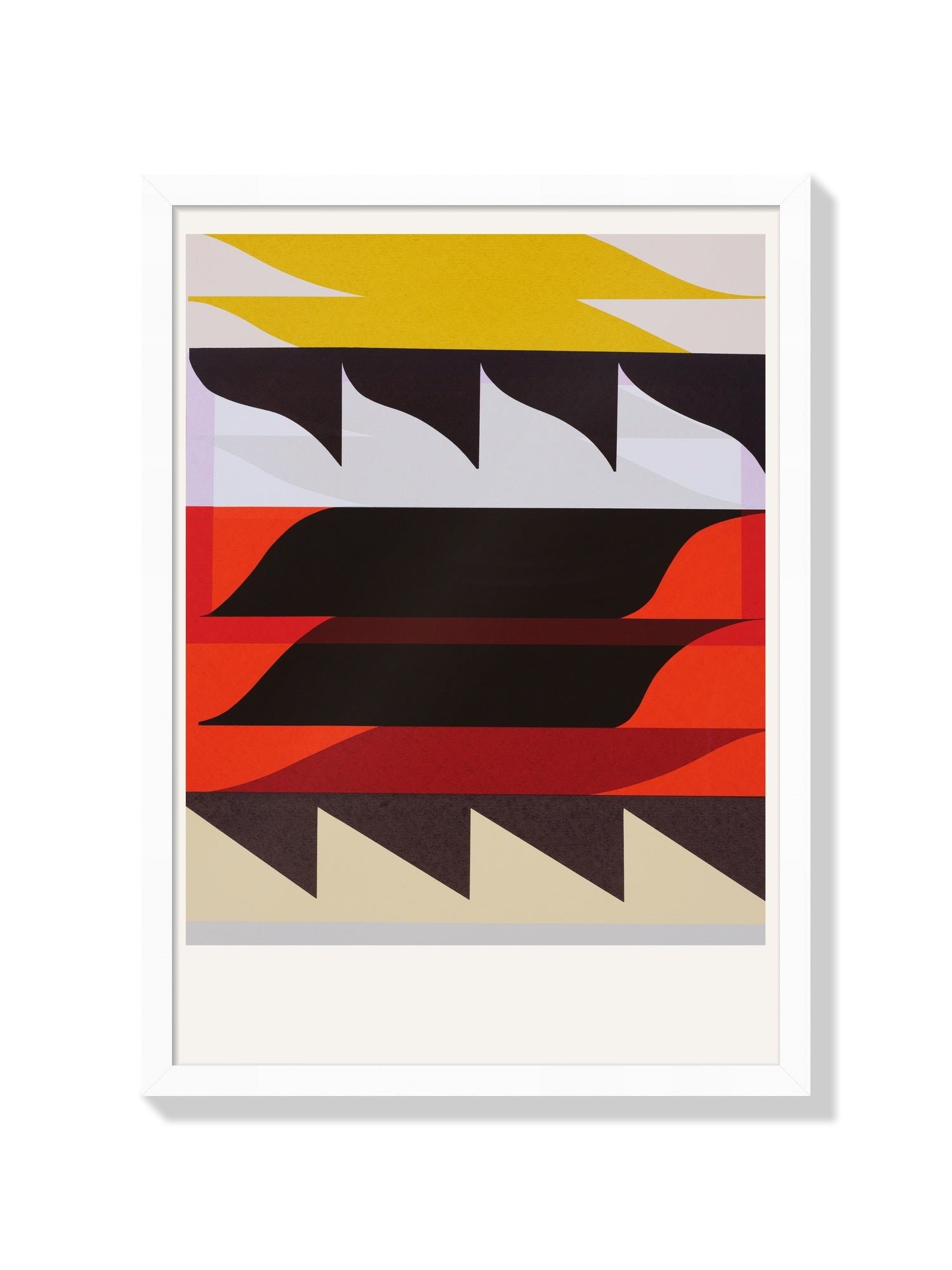 "Frontier" fine art print by Rikki Hewitt in white frame, contemporary artwork in modern display. |frame=White Frame|