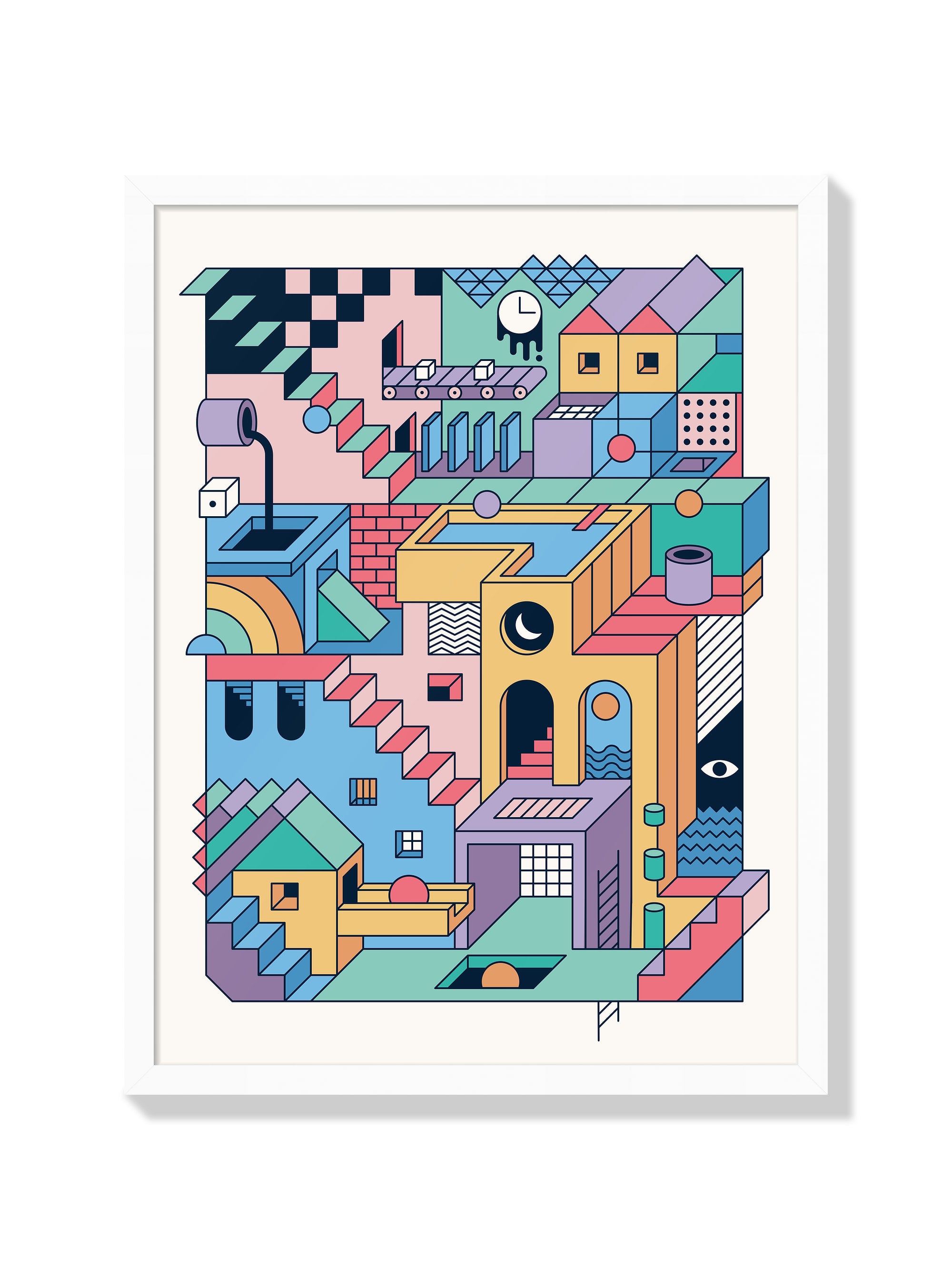 80s Escher - Rick Crane - White Frame |frame=White Frame|