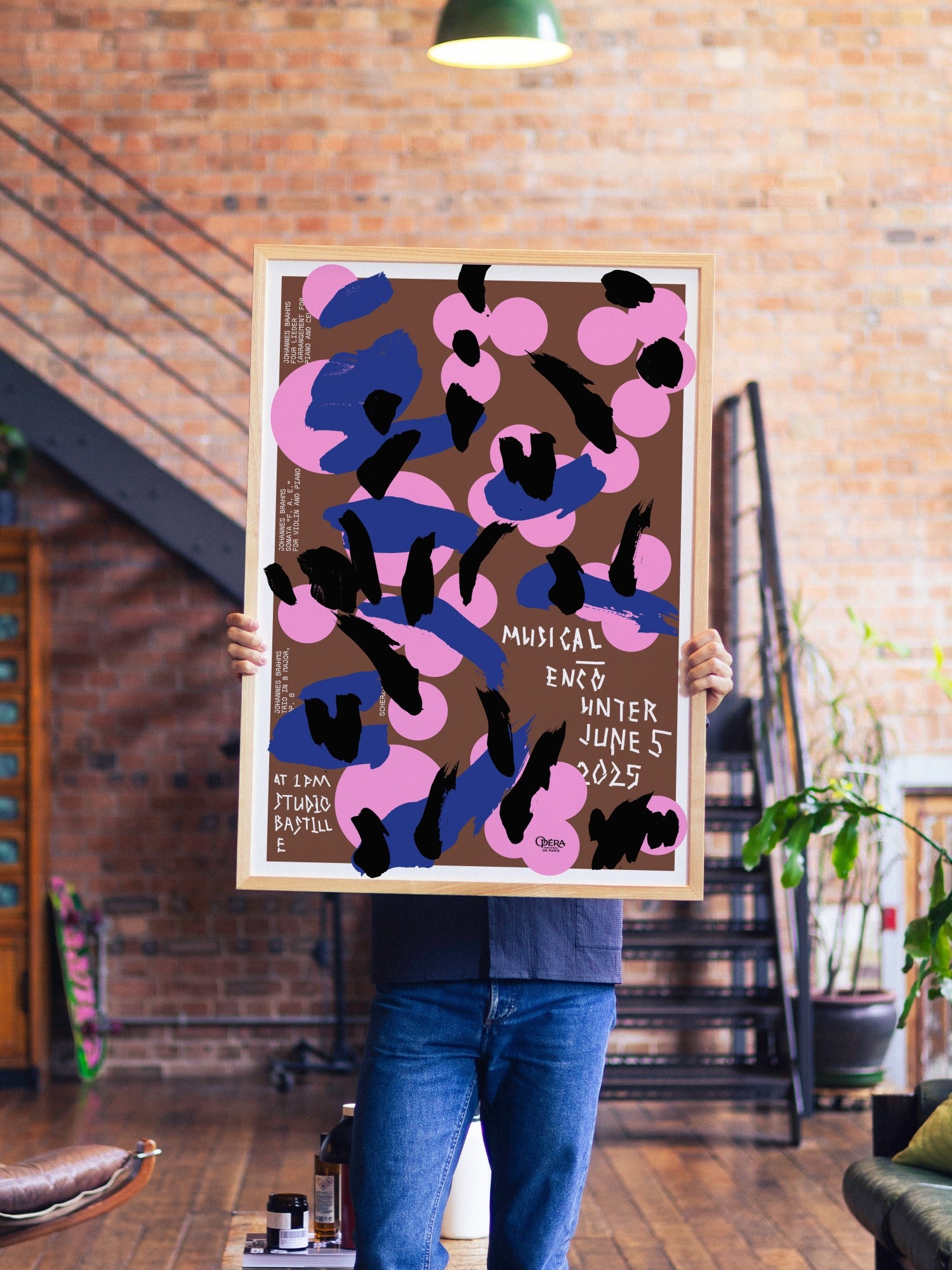 Musical Encounter - Anastasia Temirkhan - A1 - Natural Wood Frame |type=lifestyle|