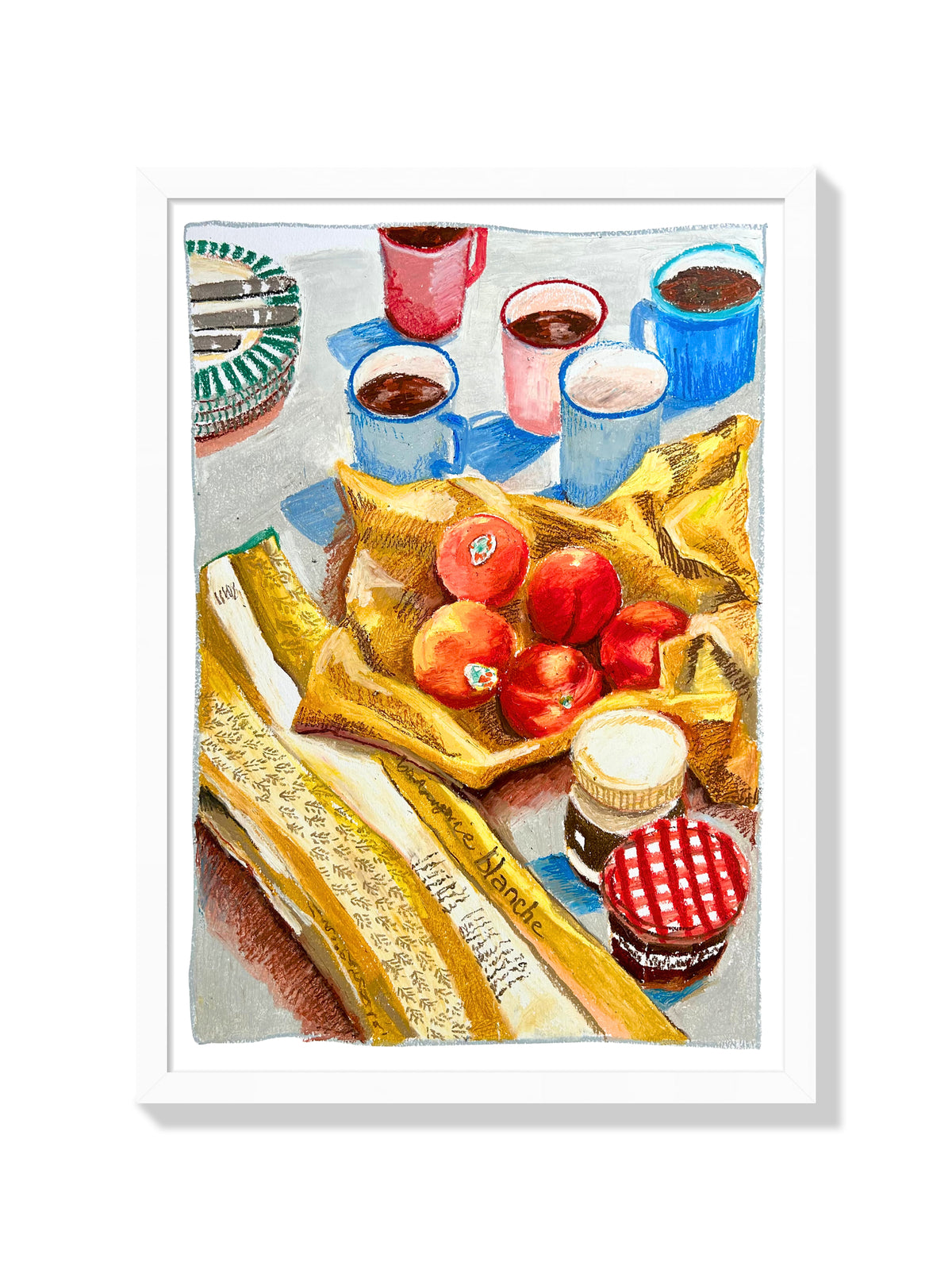 Breakfast Nectarines - Emma Louise - White Frame |frame=White Frame|