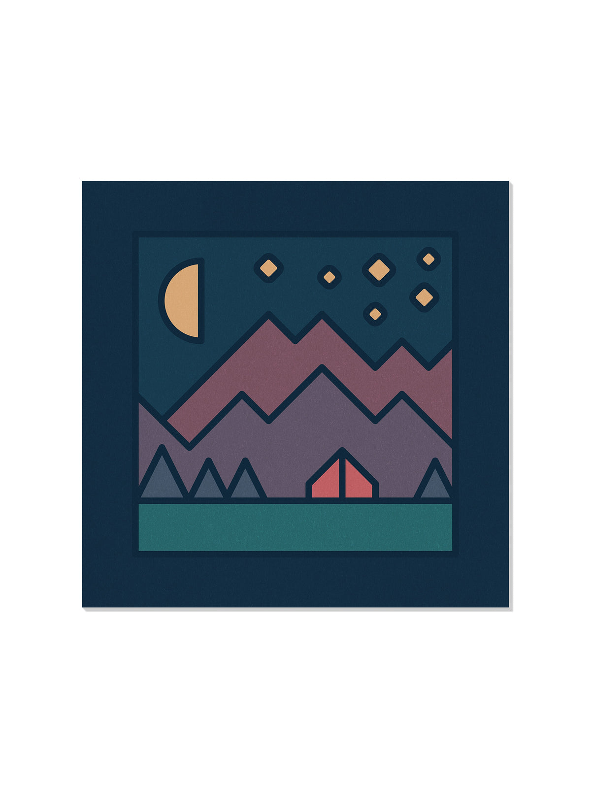 A Night Under the Stars (Miniscape 14) - Rick Crane - Unframed |frame=Unframed|