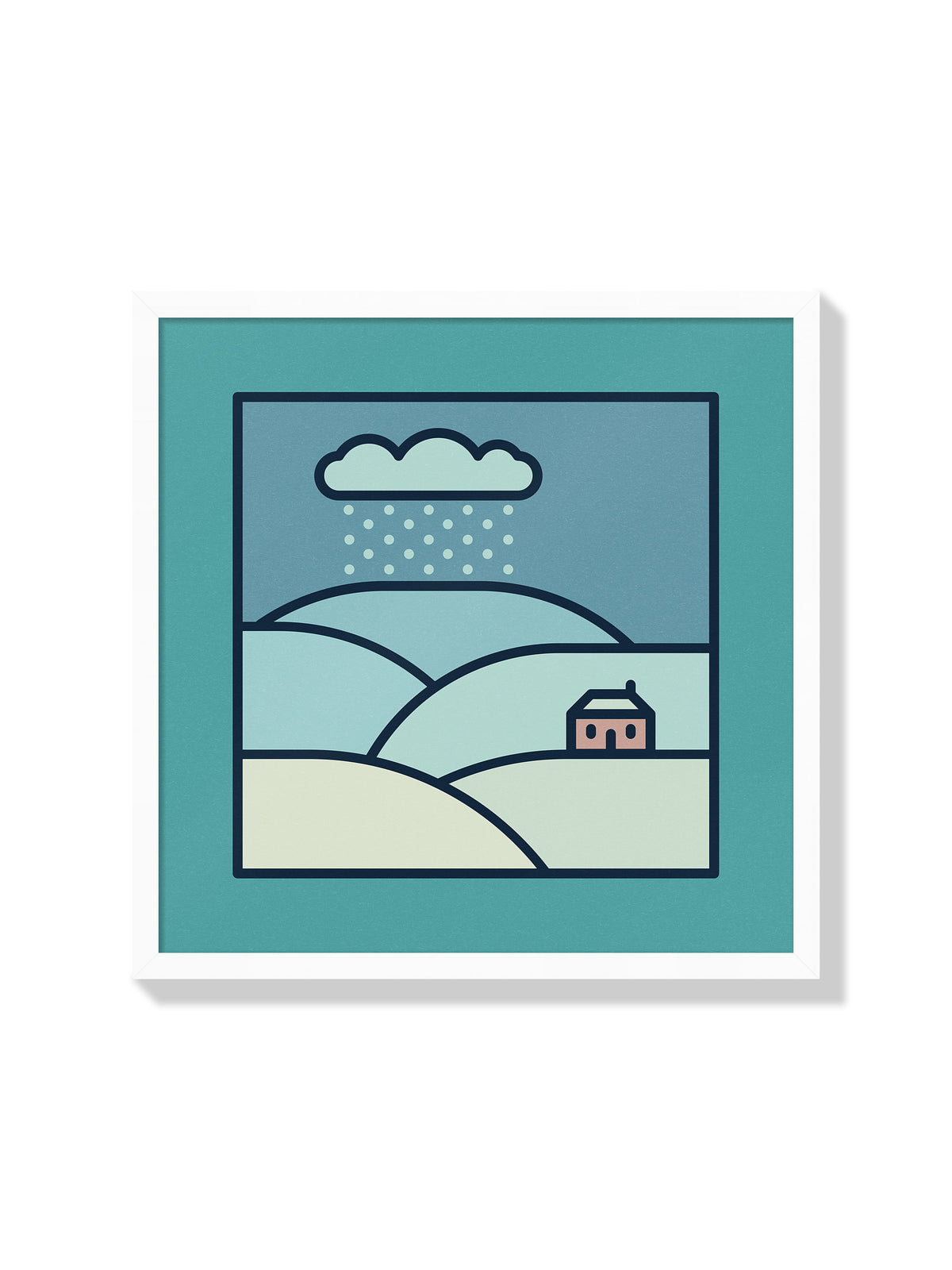 Cottage in the Snow (Miniscape 08) - Rick Crane - White Frame |frame=White Frame|