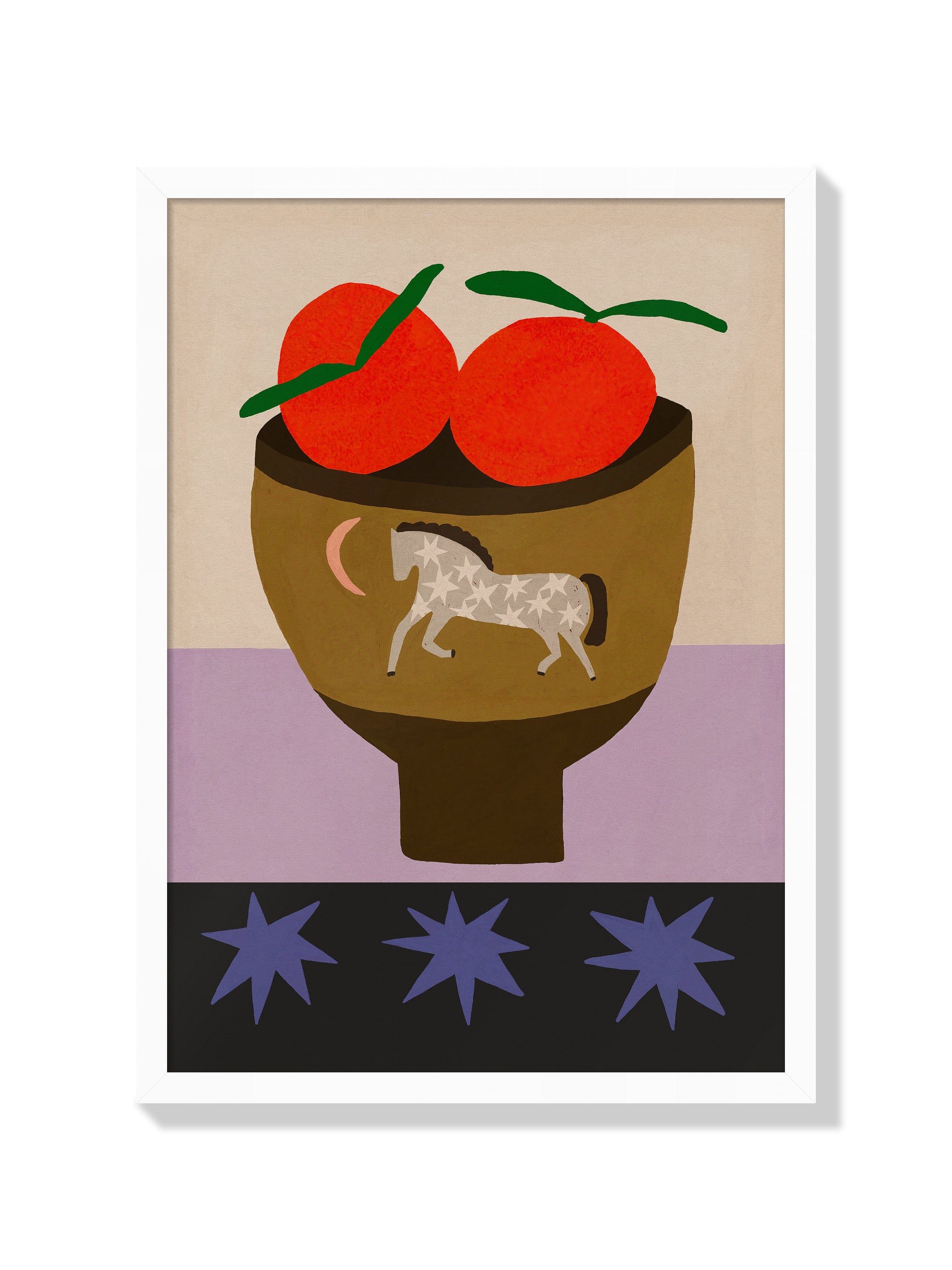 Oranges In Vase (no Border) - Sophie Deller - White Frame |frame=White Frame|
