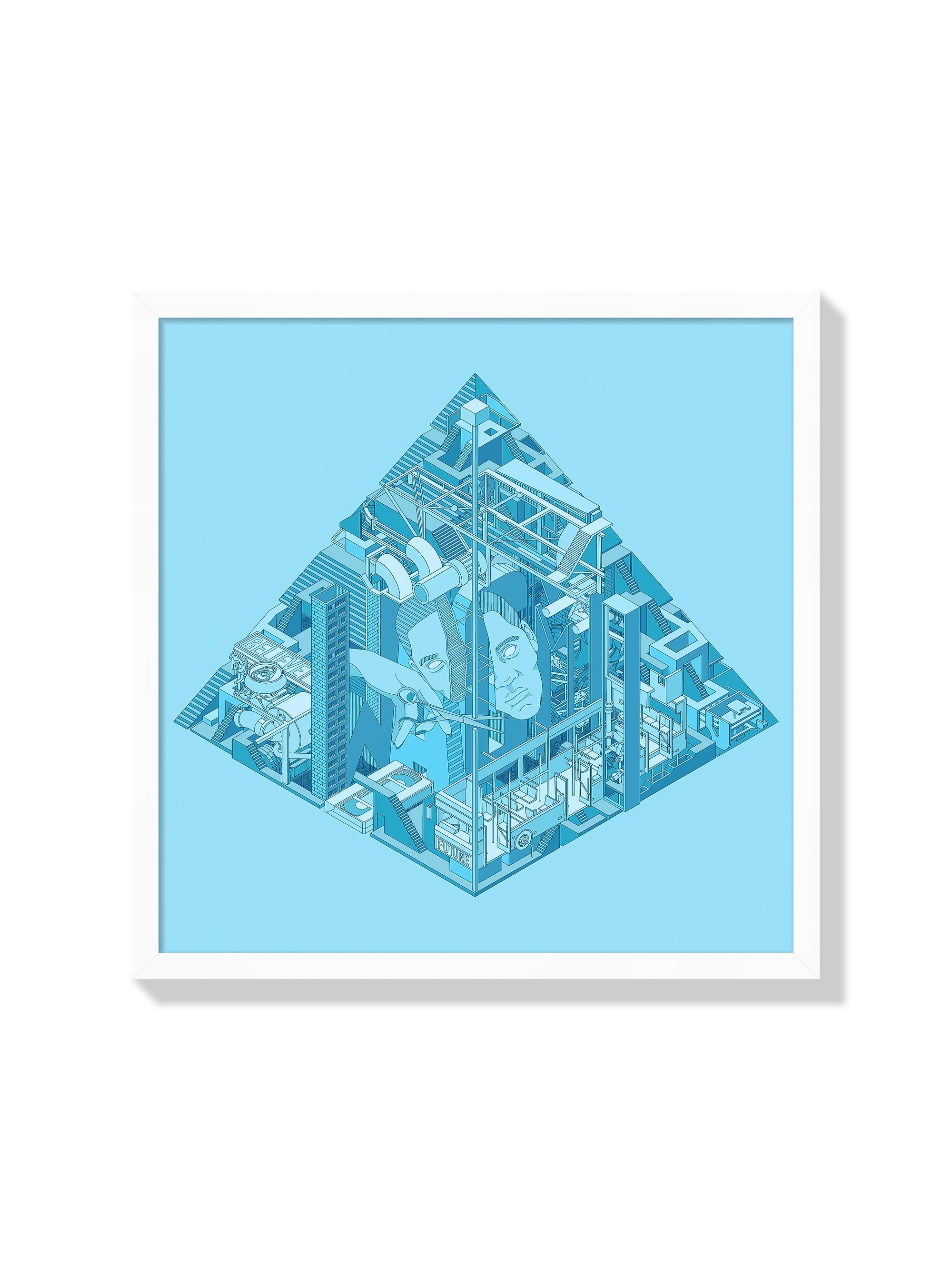Emotionally Unstable Pyramid - Iván Casís Jr. - White Frame |frame=White Frame|