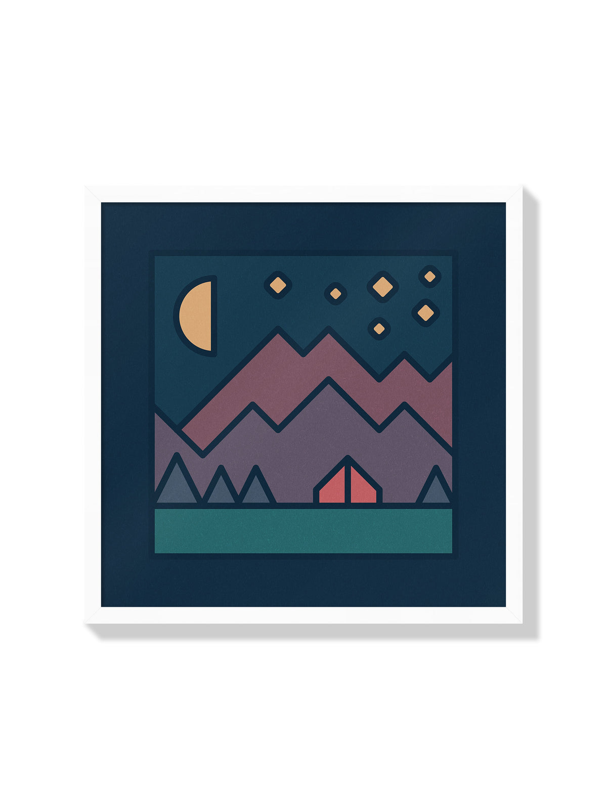 A Night Under the Stars (Miniscape 14) - Rick Crane - White Frame |frame=White Frame|