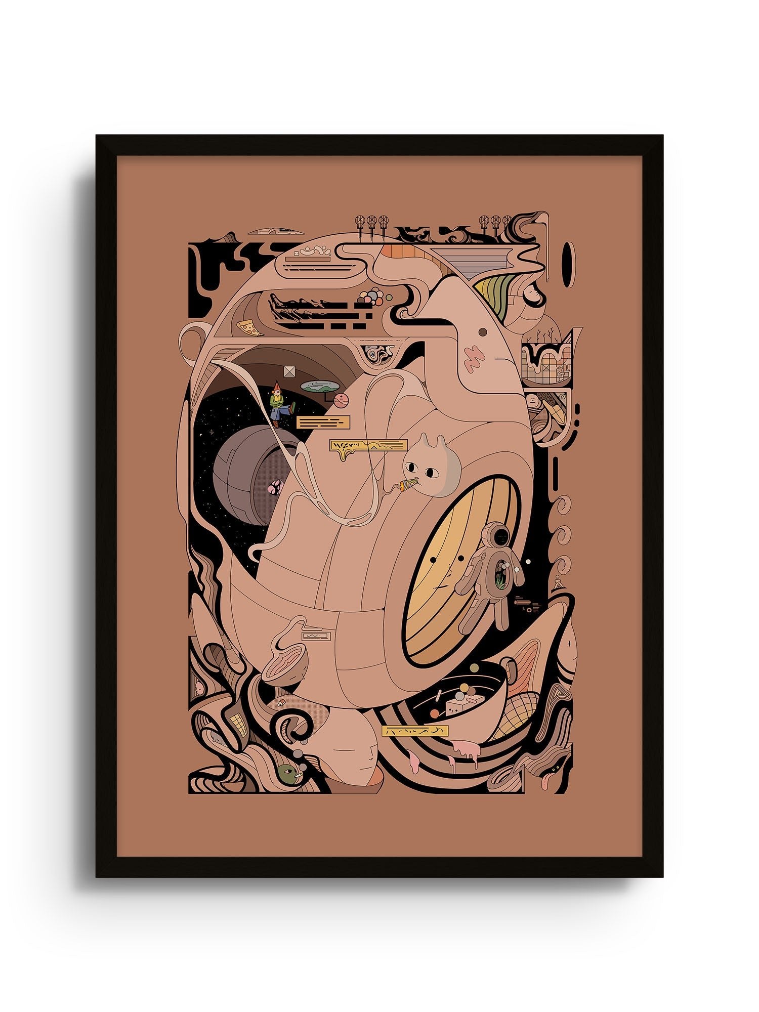 CoffeeSpaceTime - Ori Toor - East Side Studio - Art Prints