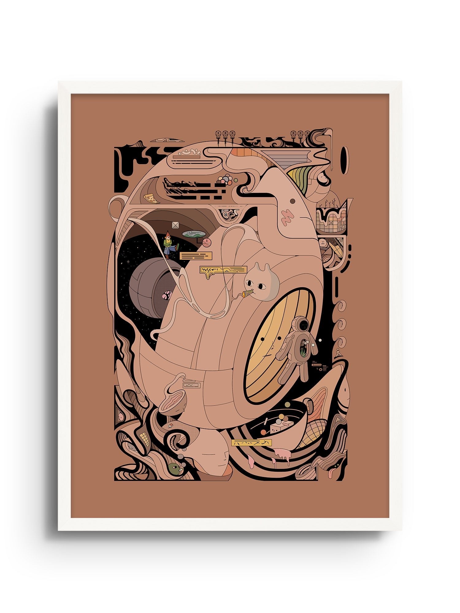 CoffeeSpaceTime - Ori Toor - East Side Studio - Art Prints