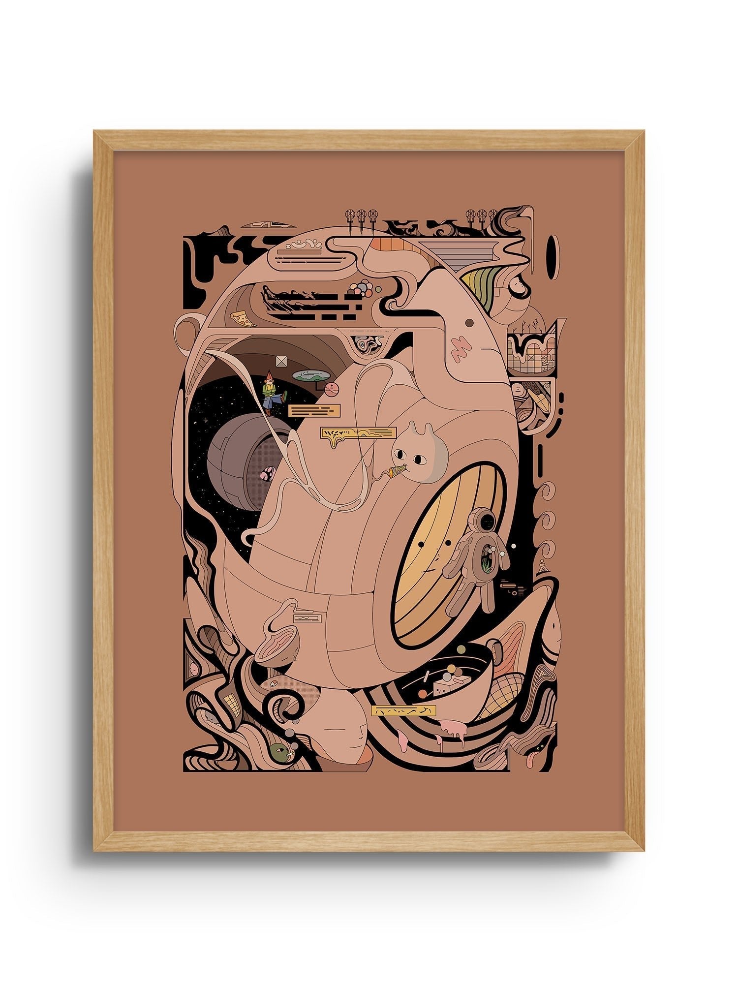 CoffeeSpaceTime - Ori Toor - East Side Studio - Art Prints