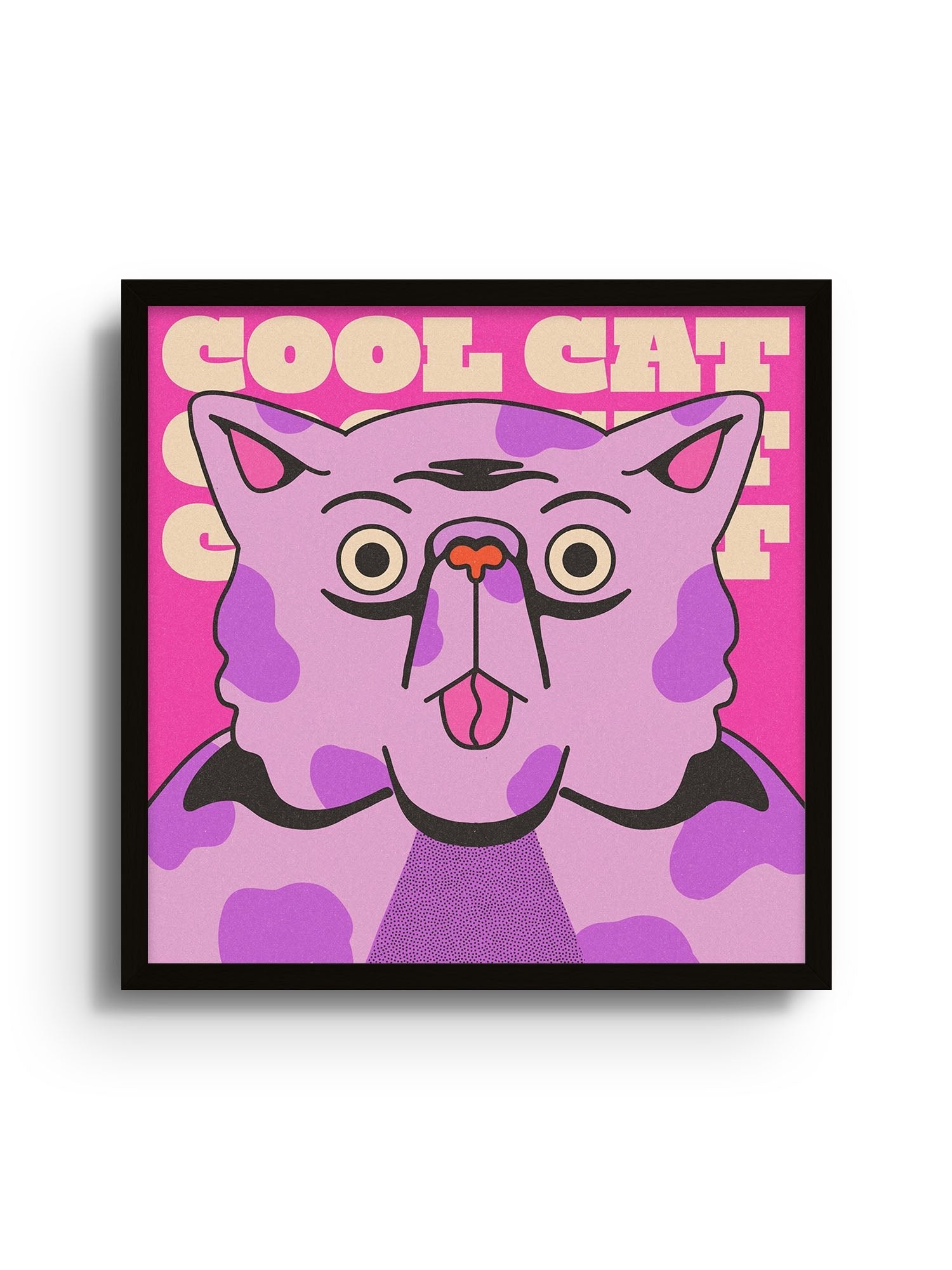 Cool Cat - Purple - Azaazelus - East Side Studio - Art Prints