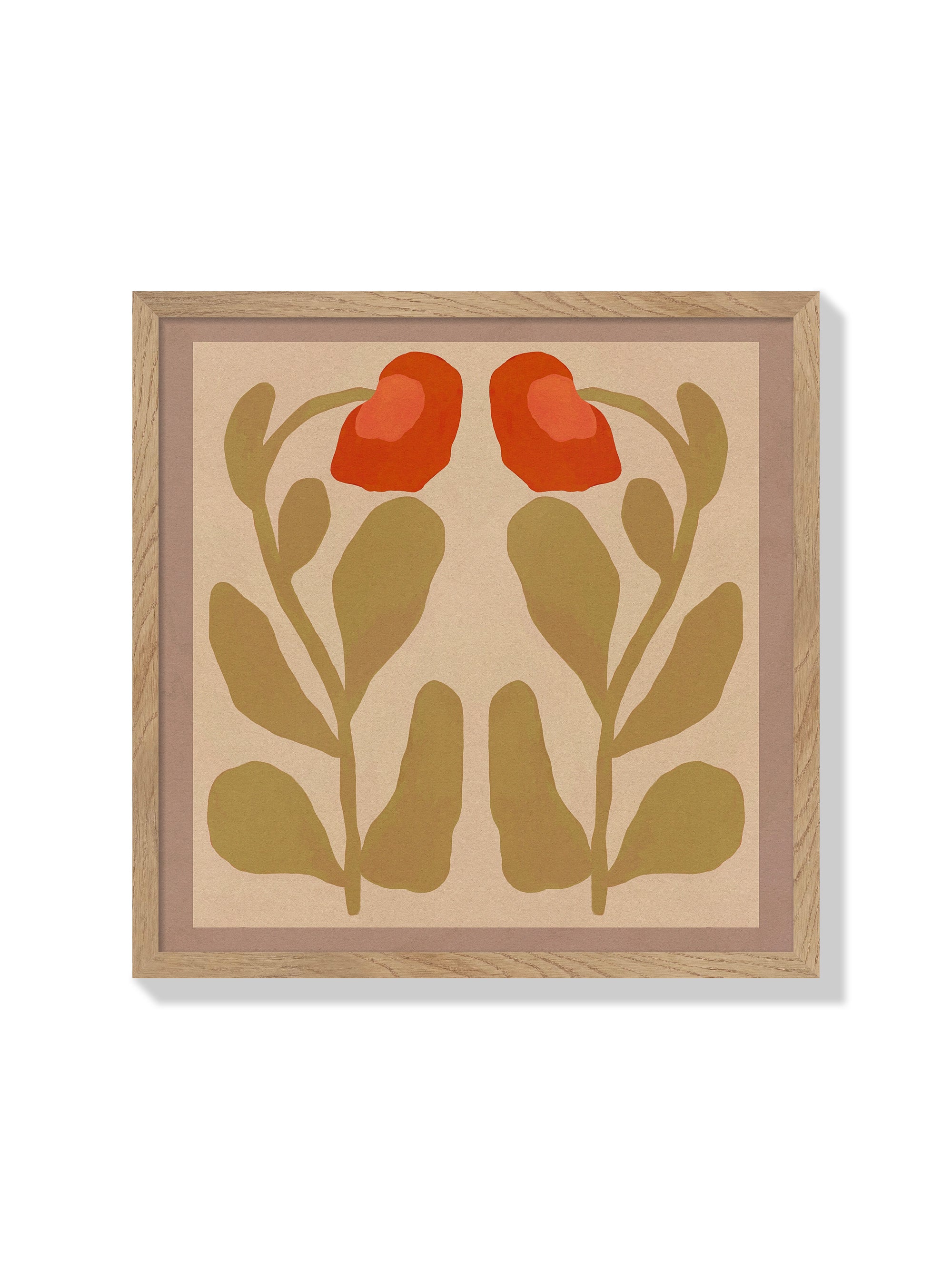 Two Poppies - Sophie Deller  - Natural Frame |frame=Natural Frame|