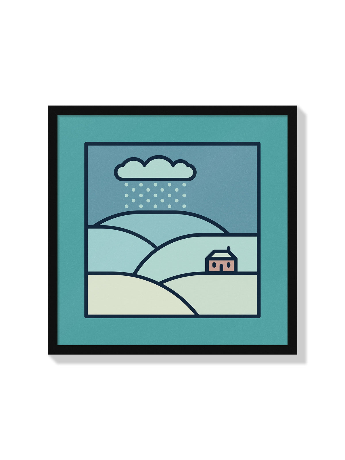 Cottage in the Snow (Miniscape 08) - Rick Crane - Black Frame |frame=Black Frame|