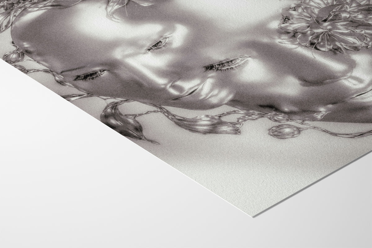 All Flowers In Time Bend Towards The Sun - Denisa Rahma - Hahnemuhle German Etching 310gsm |type=paper|
