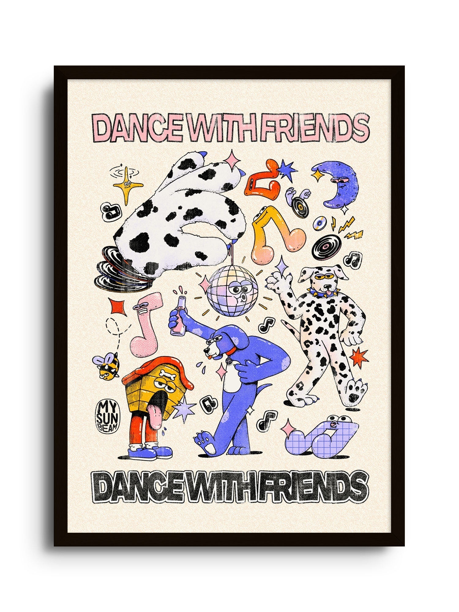 Dance With Friends - Off White - My Sunbeam - East Side Studio - Art Prints